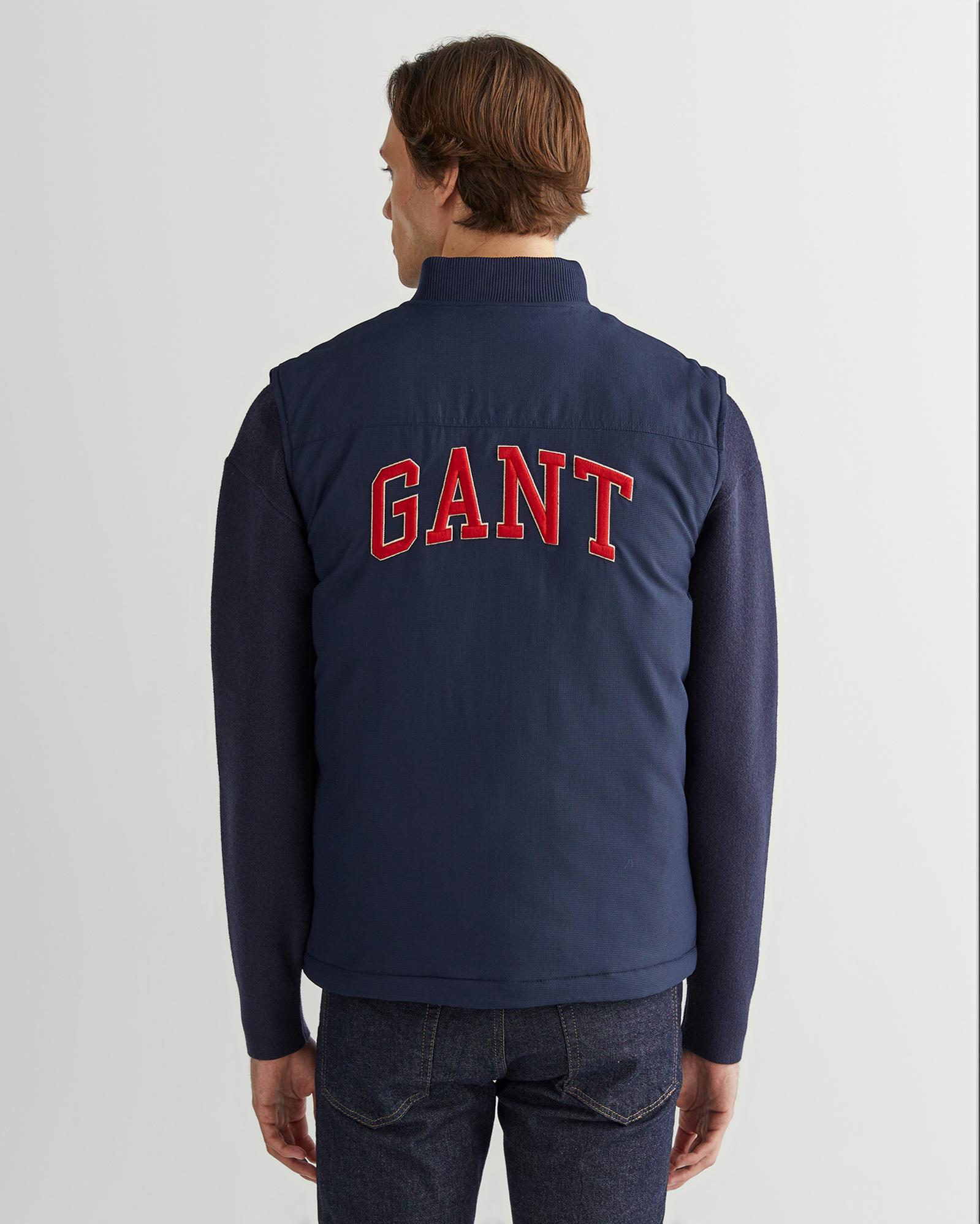 GANT Erkek Lacivert Hakim Yaka Logolu Yelek