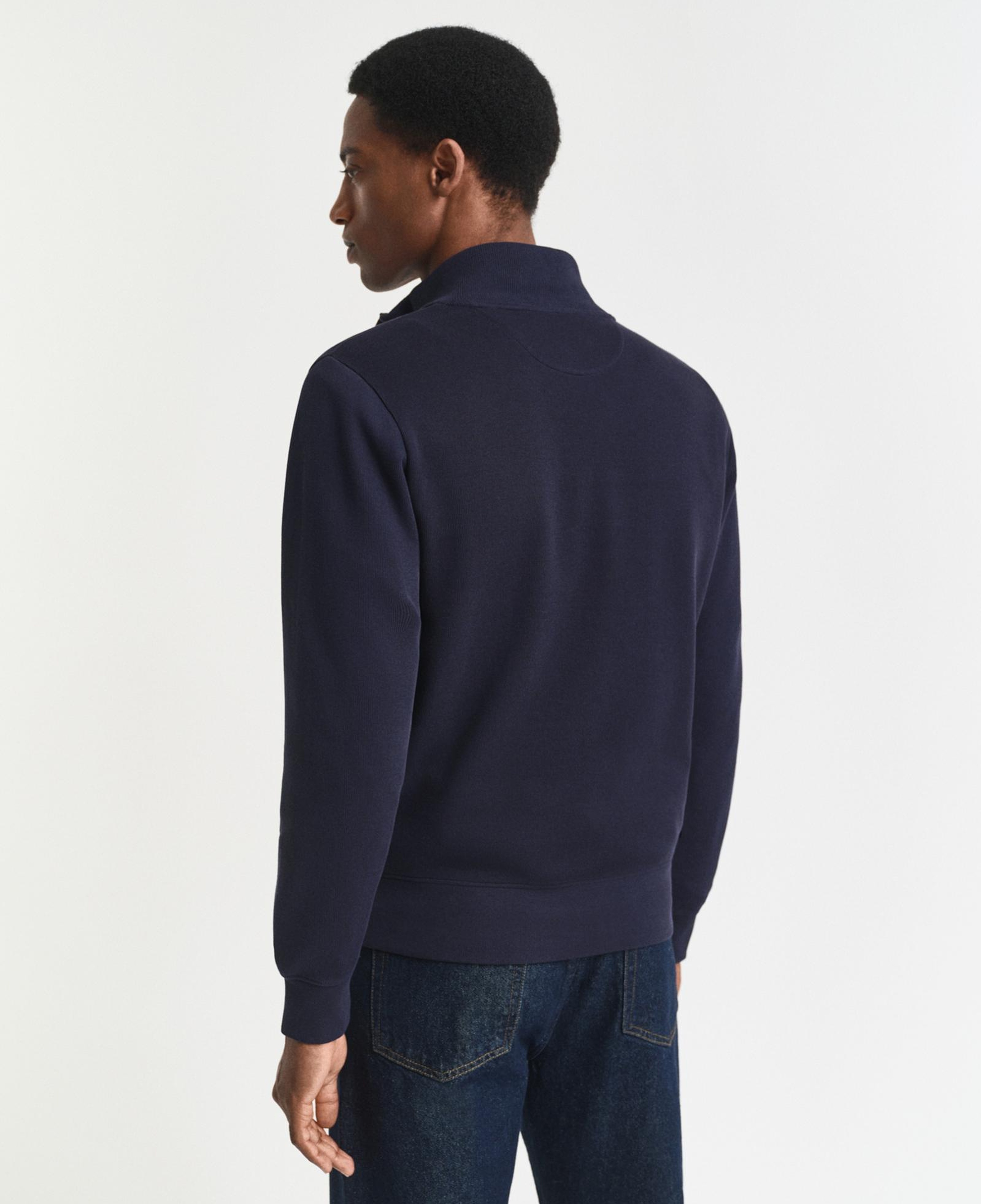 GANT Erkek Lacivert Regular Fit Yarım Fermuarlı Sweatshirt