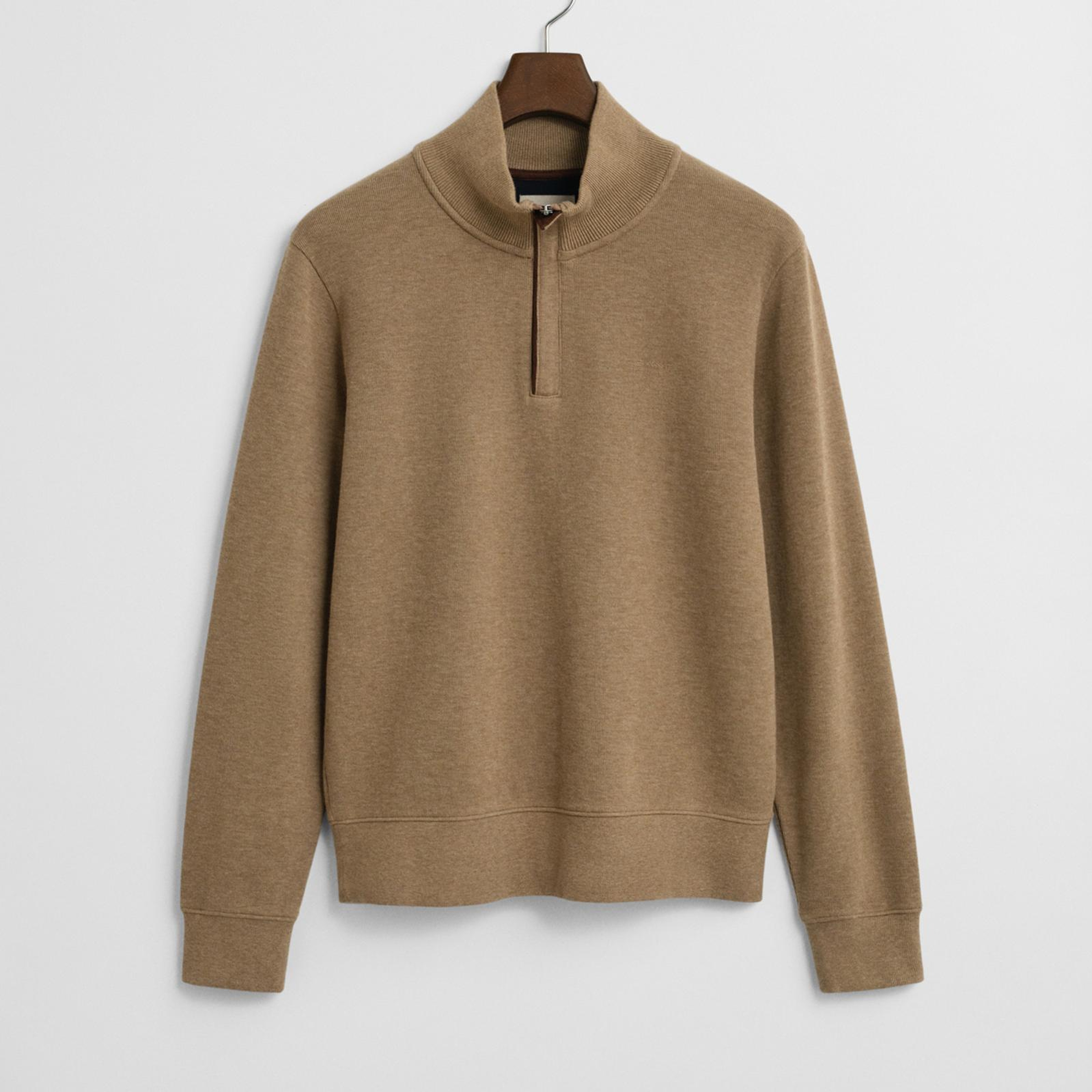 GANT Erkek Bej Regular Fit Yarım Fermuarlı Sweatshirt