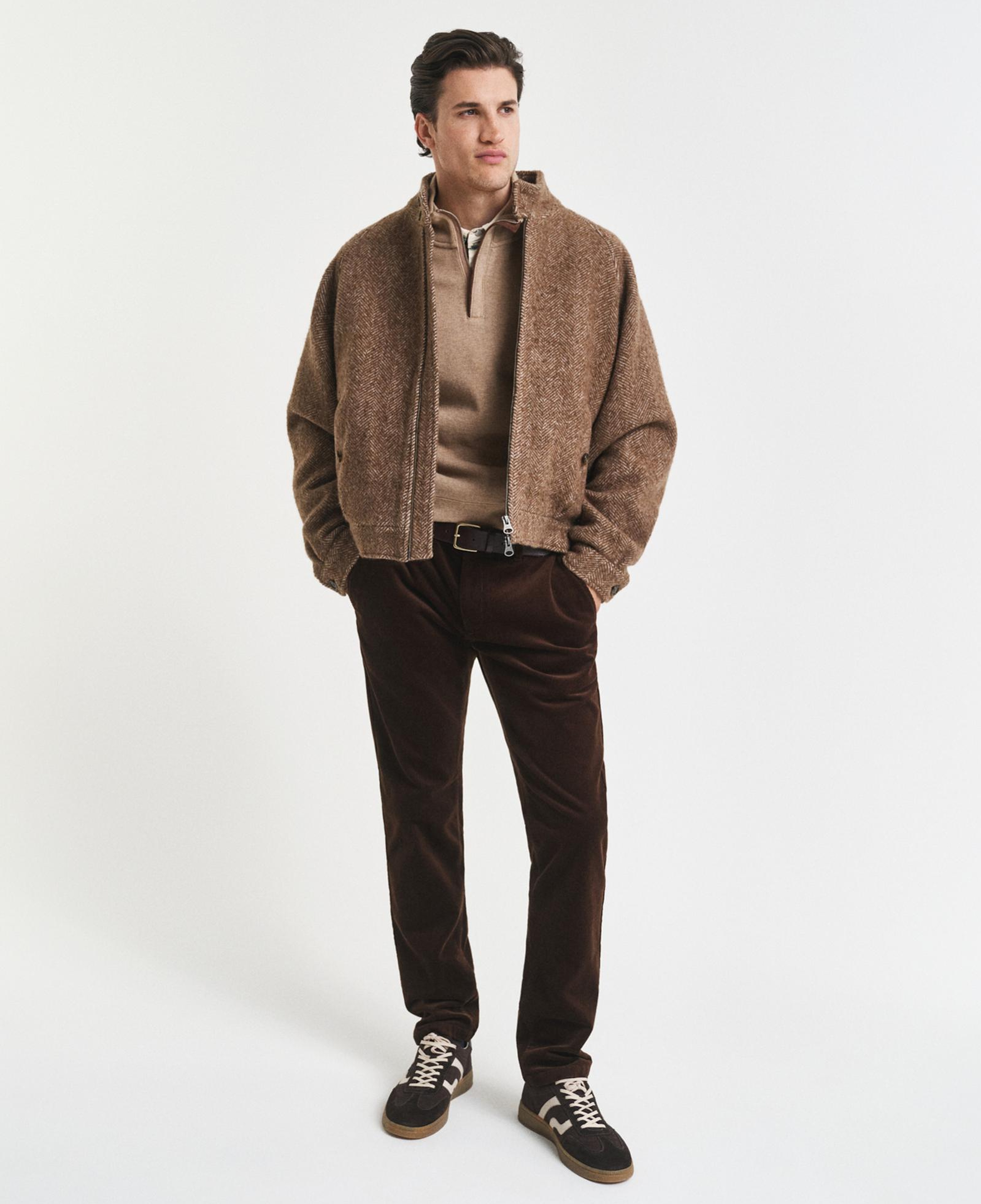 GANT Erkek Bej Regular Fit Yarım Fermuarlı Sweatshirt