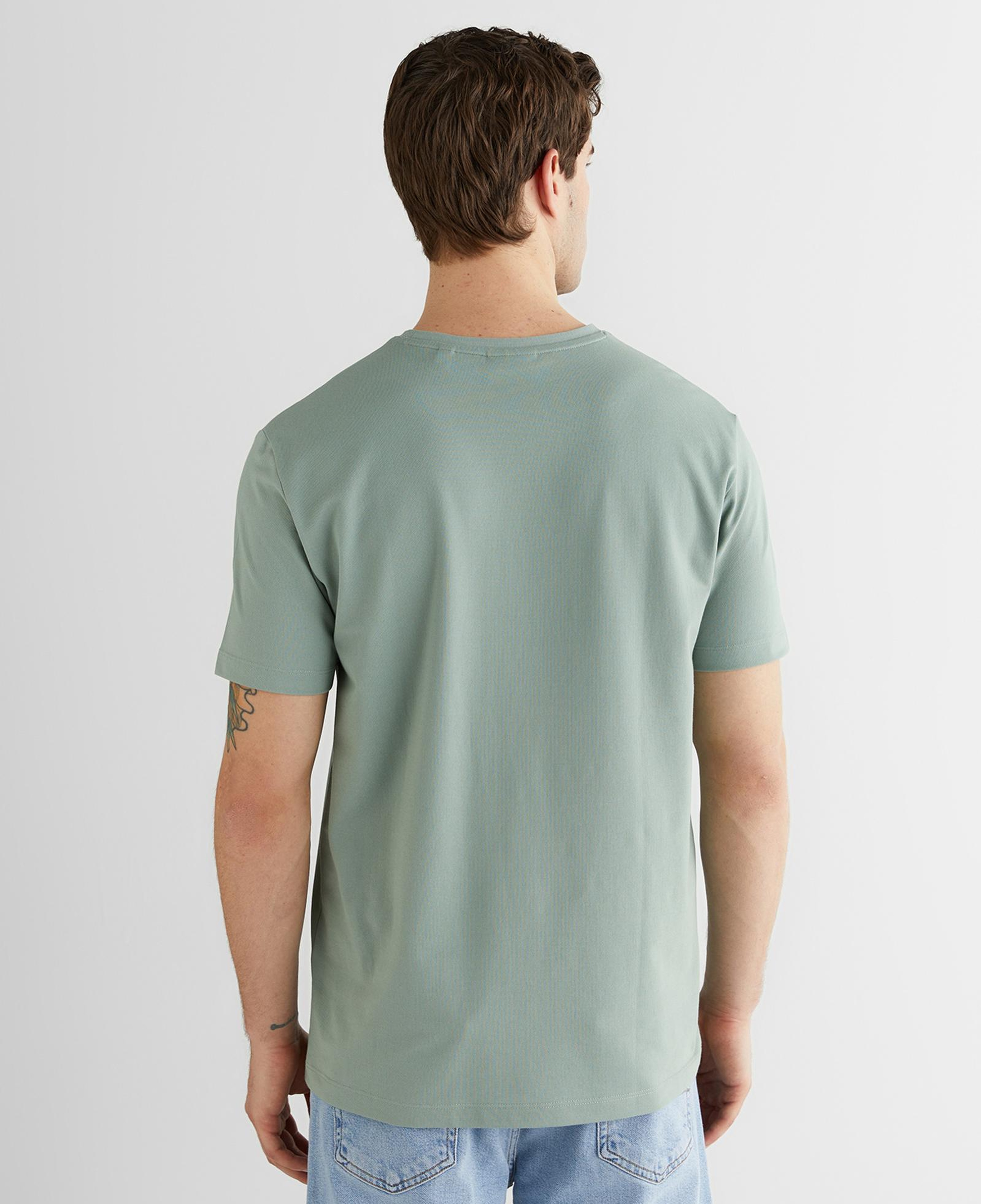 GANT Erkek Yeşil Baskılı Kısa Kollu T-Shirt