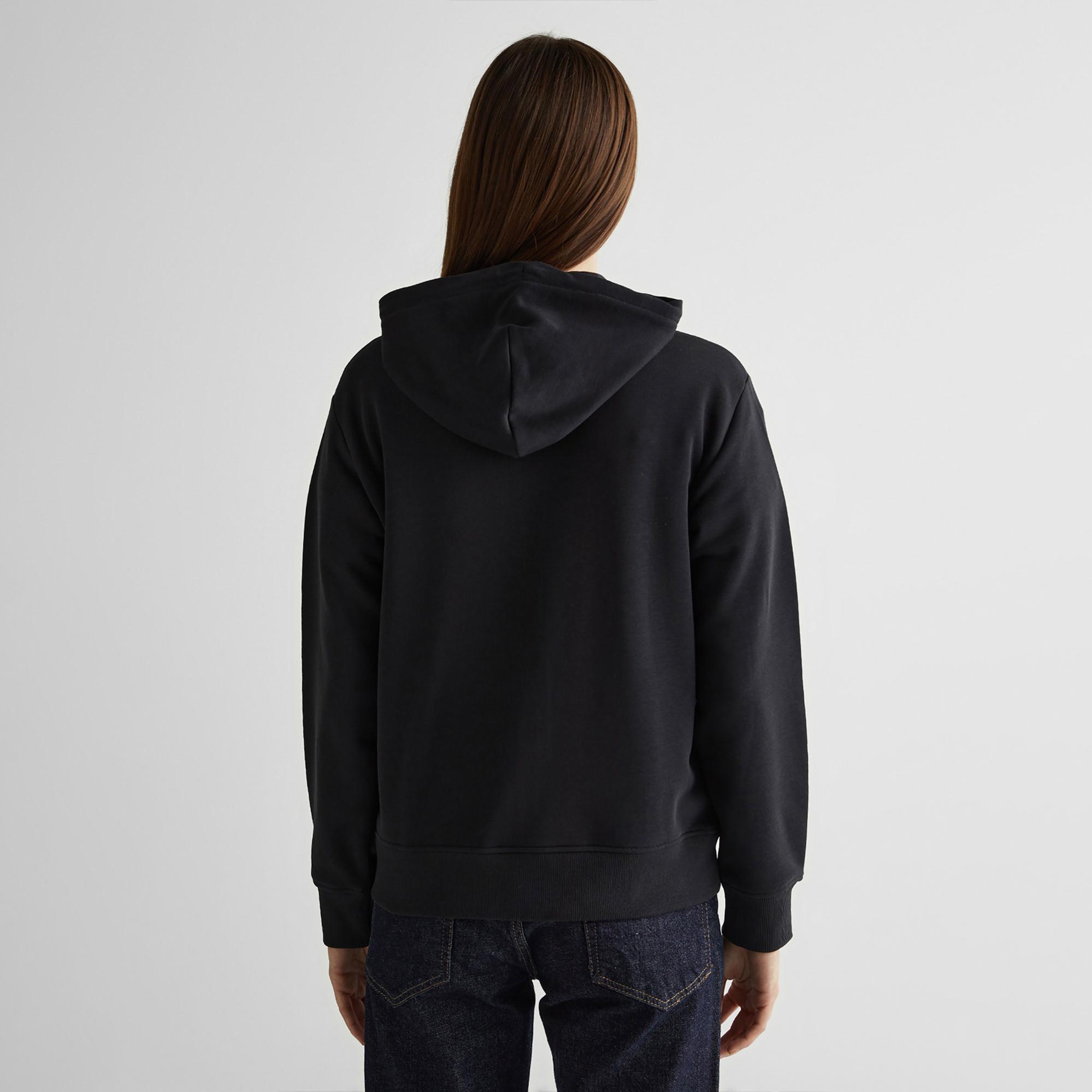 GANT Kadın Siyah Relaxed Fit Kapüşonlu Sweatshirt