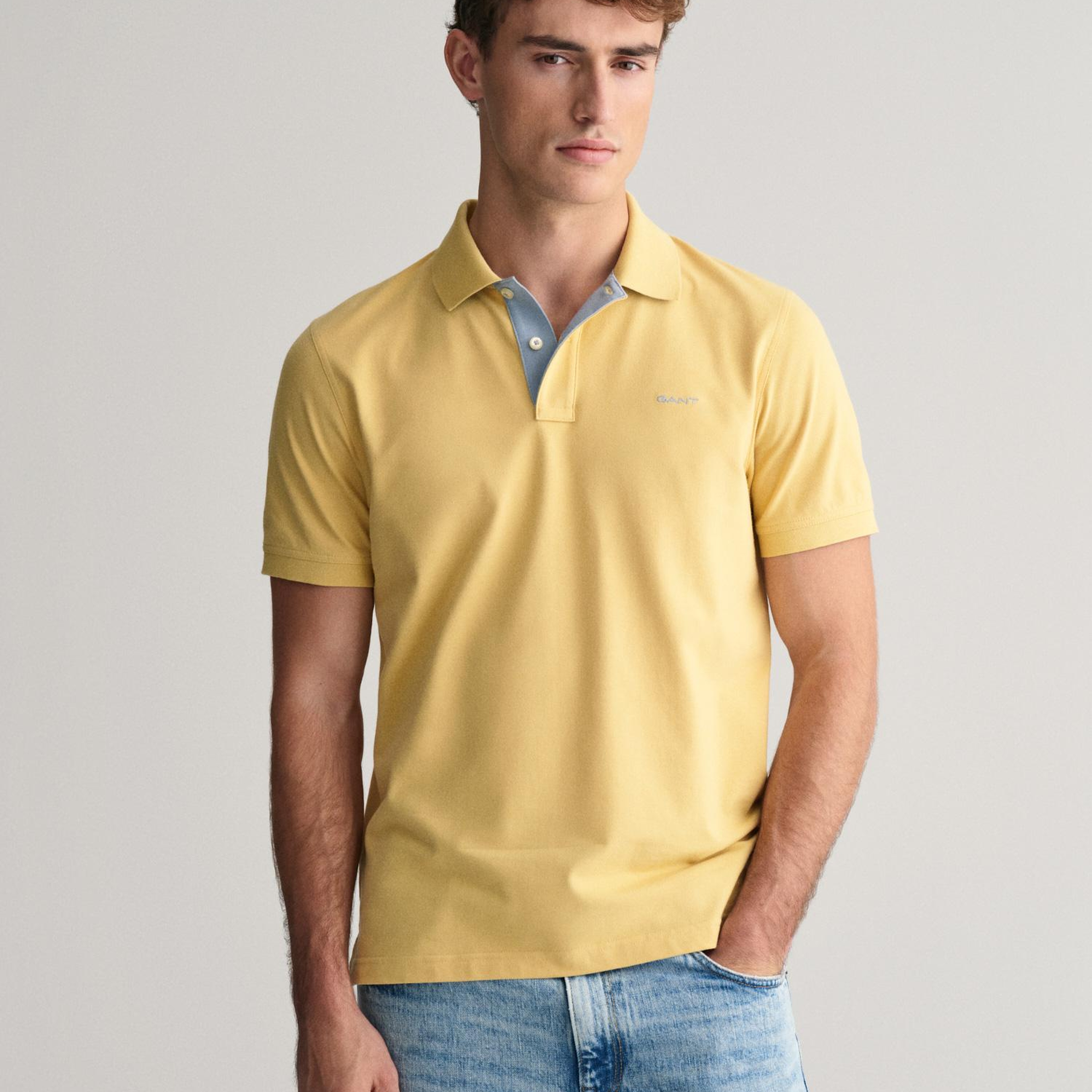 GANT Erkek Sarı Regular Fit Polo
