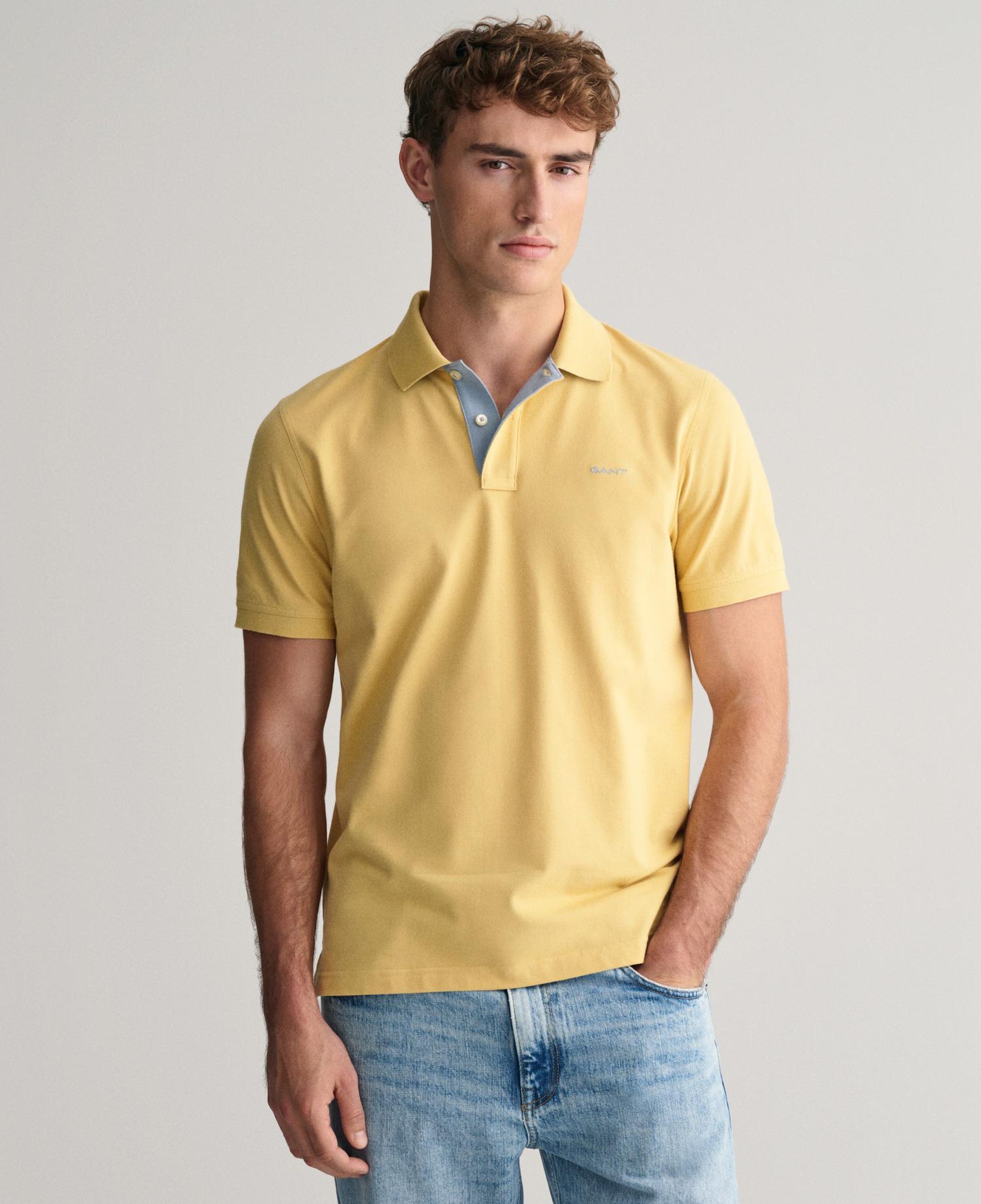GANT Erkek Sarı Regular Fit Polo