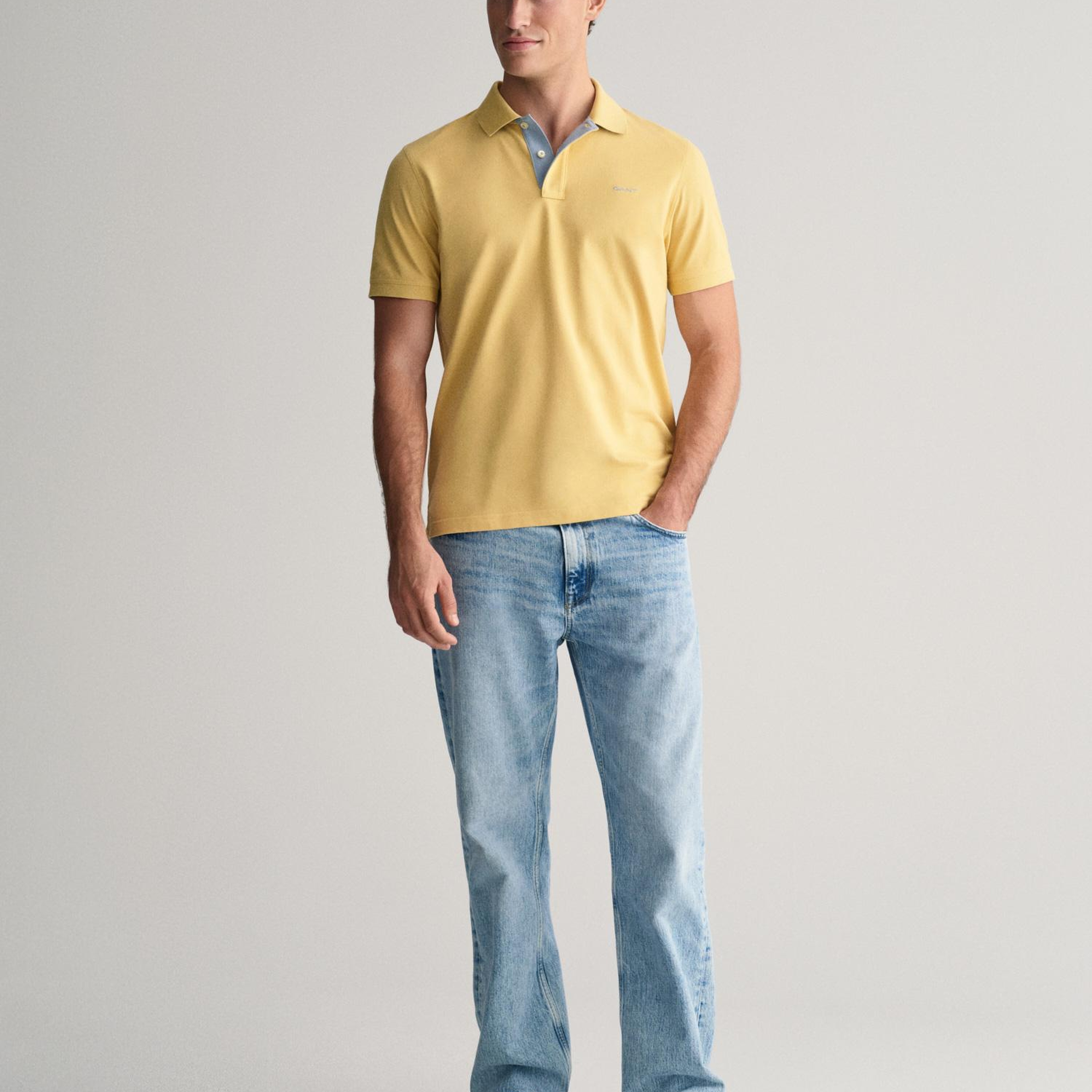 GANT Erkek Sarı Regular Fit Polo