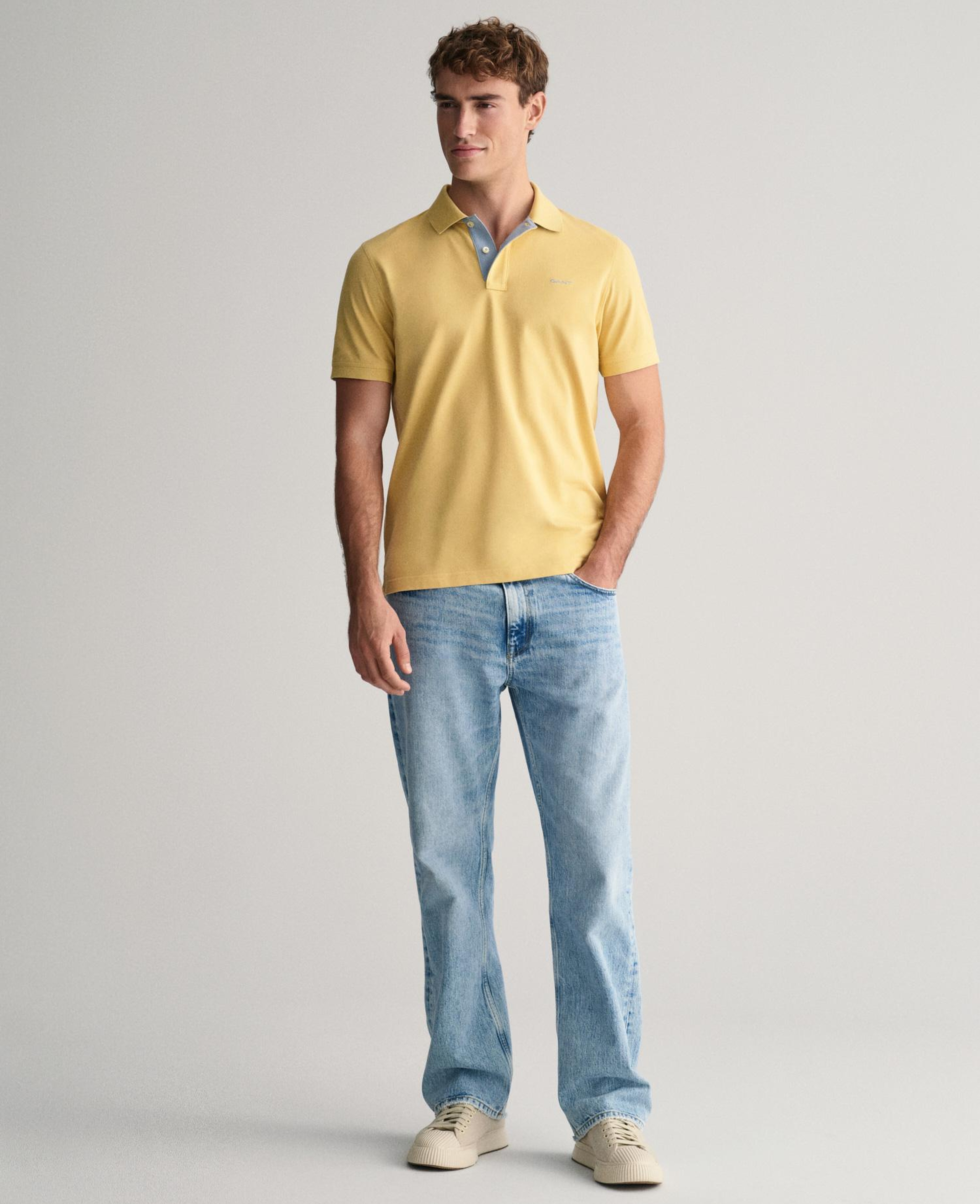 GANT Erkek Sarı Regular Fit Polo