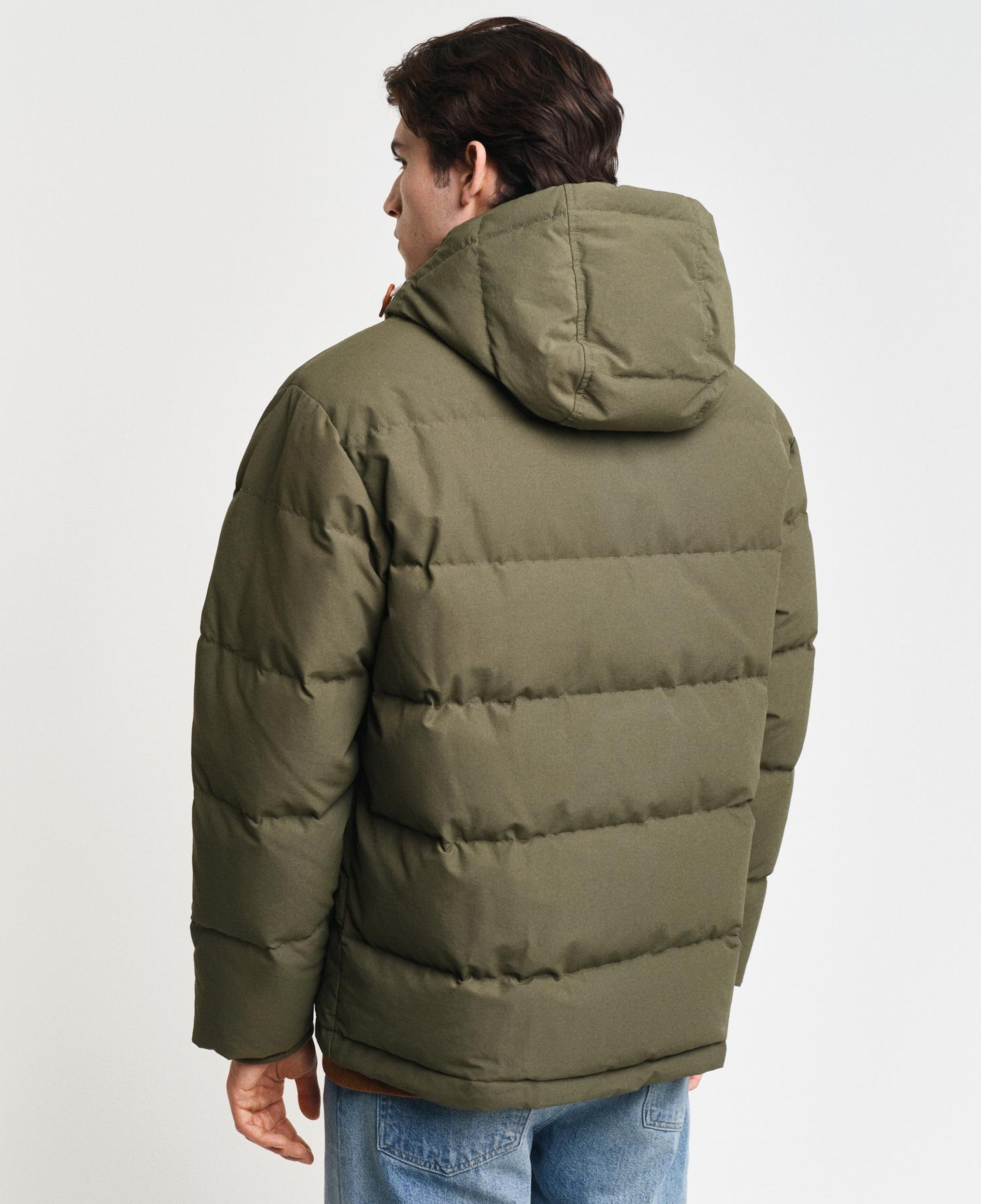 GANT Erkek Yeşil Kapüşonlu Kaz Tüyü Mont