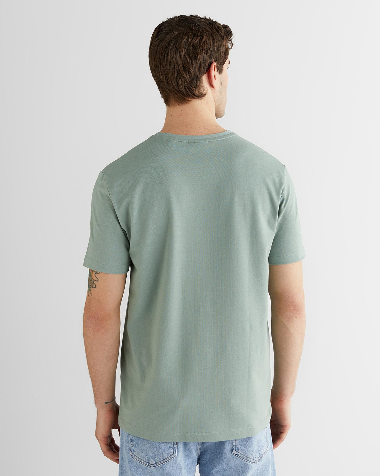 GANT Erkek Yeşil Baskılı Kısa Kollu T-Shirt