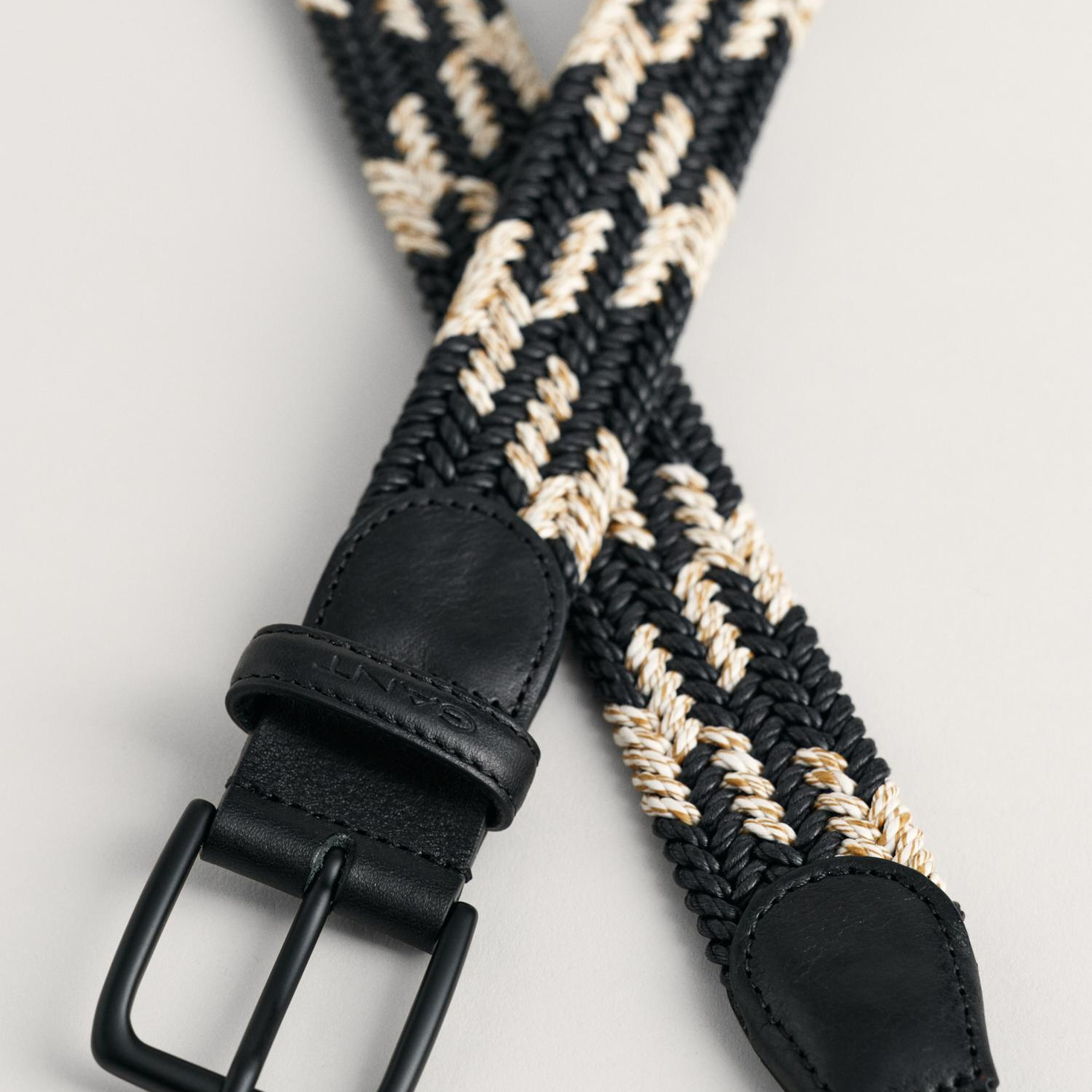 GANT Erkek Siyah Desenli Kemer