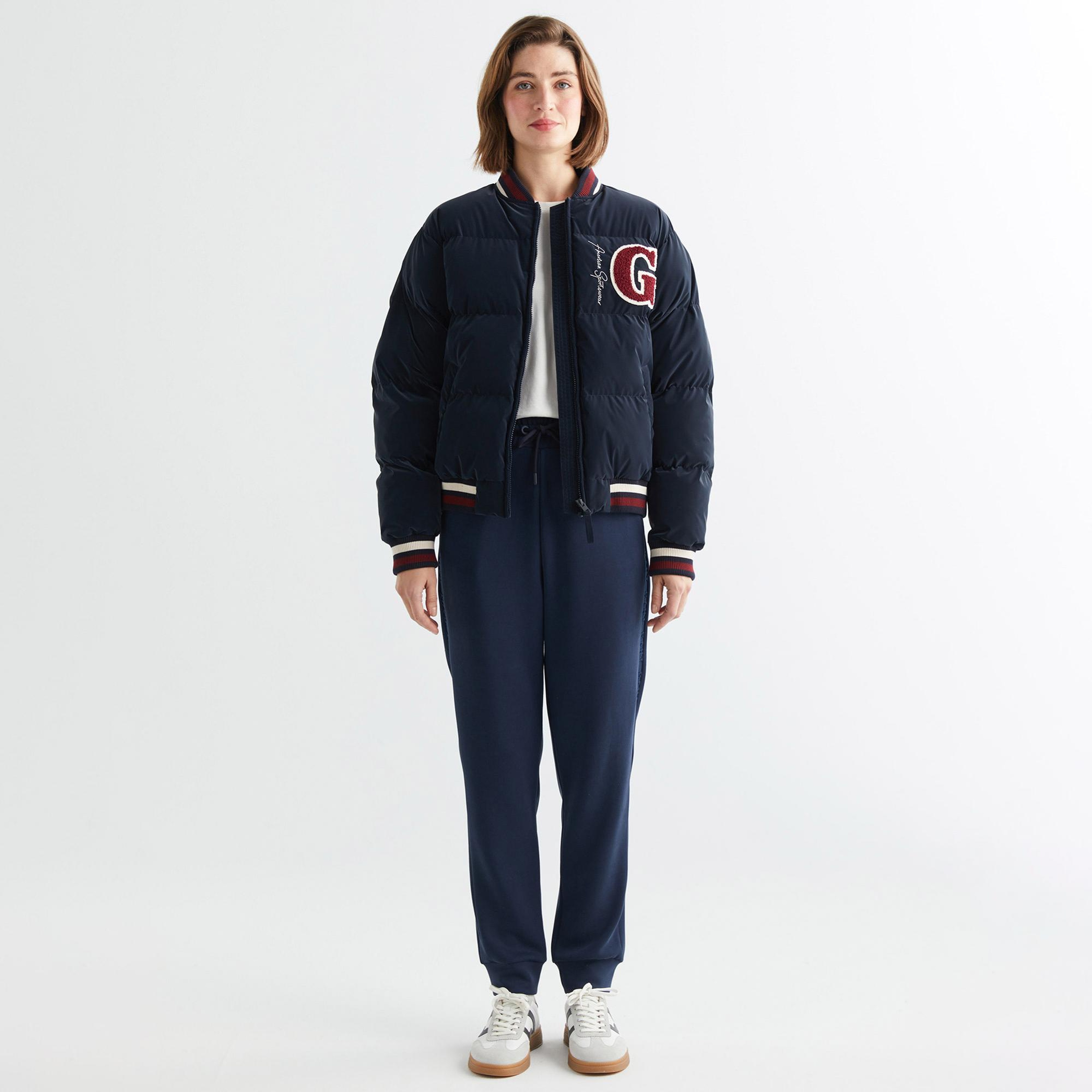 GANT Kadın Lacivert Hakim Yaka Logolu Bomber Ceket