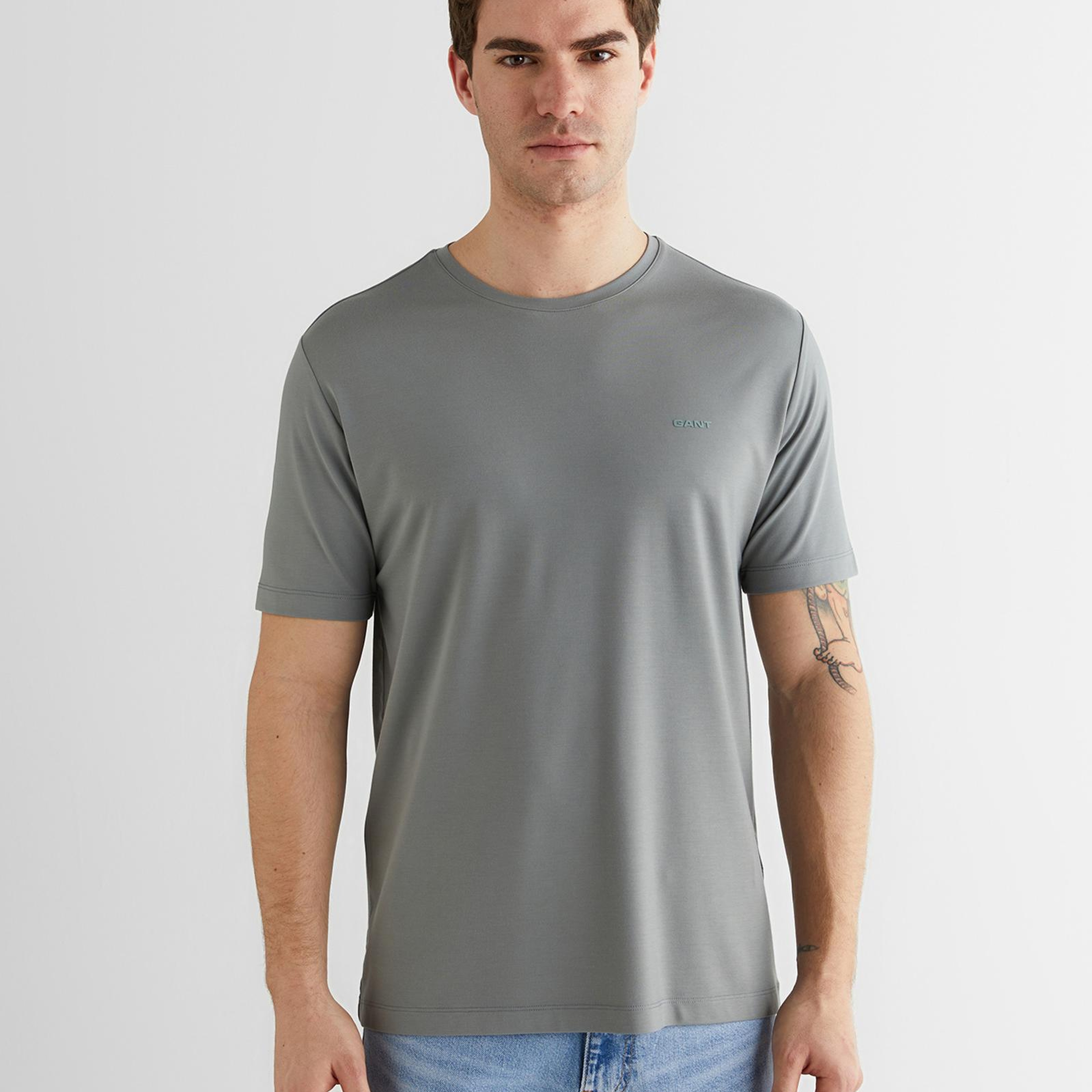 GANT Erkek Yeşil Baskılı Kısa Kollu T-Shirt