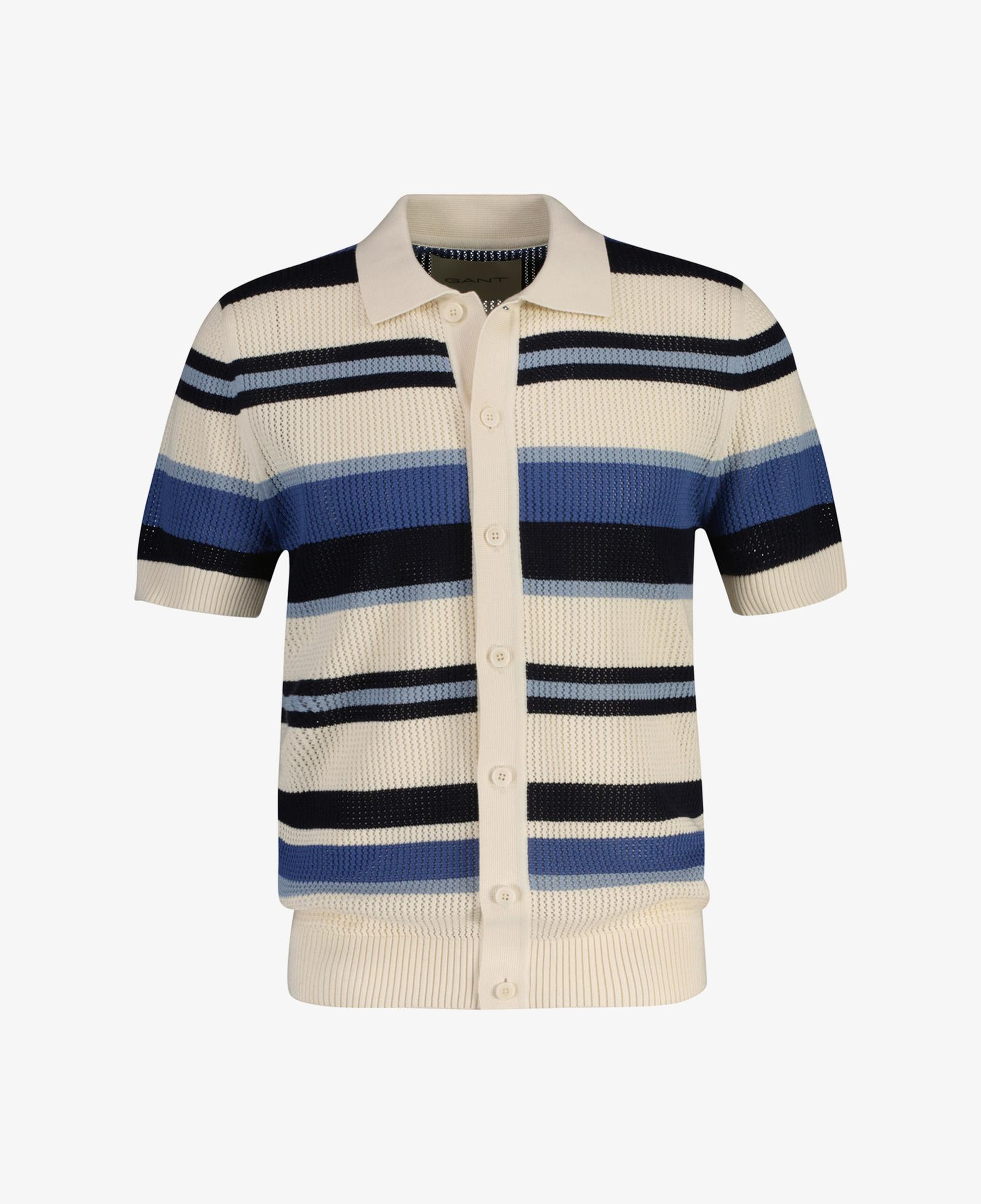 GANT Erkek Mavi Regular Fit Çizgili Kazak