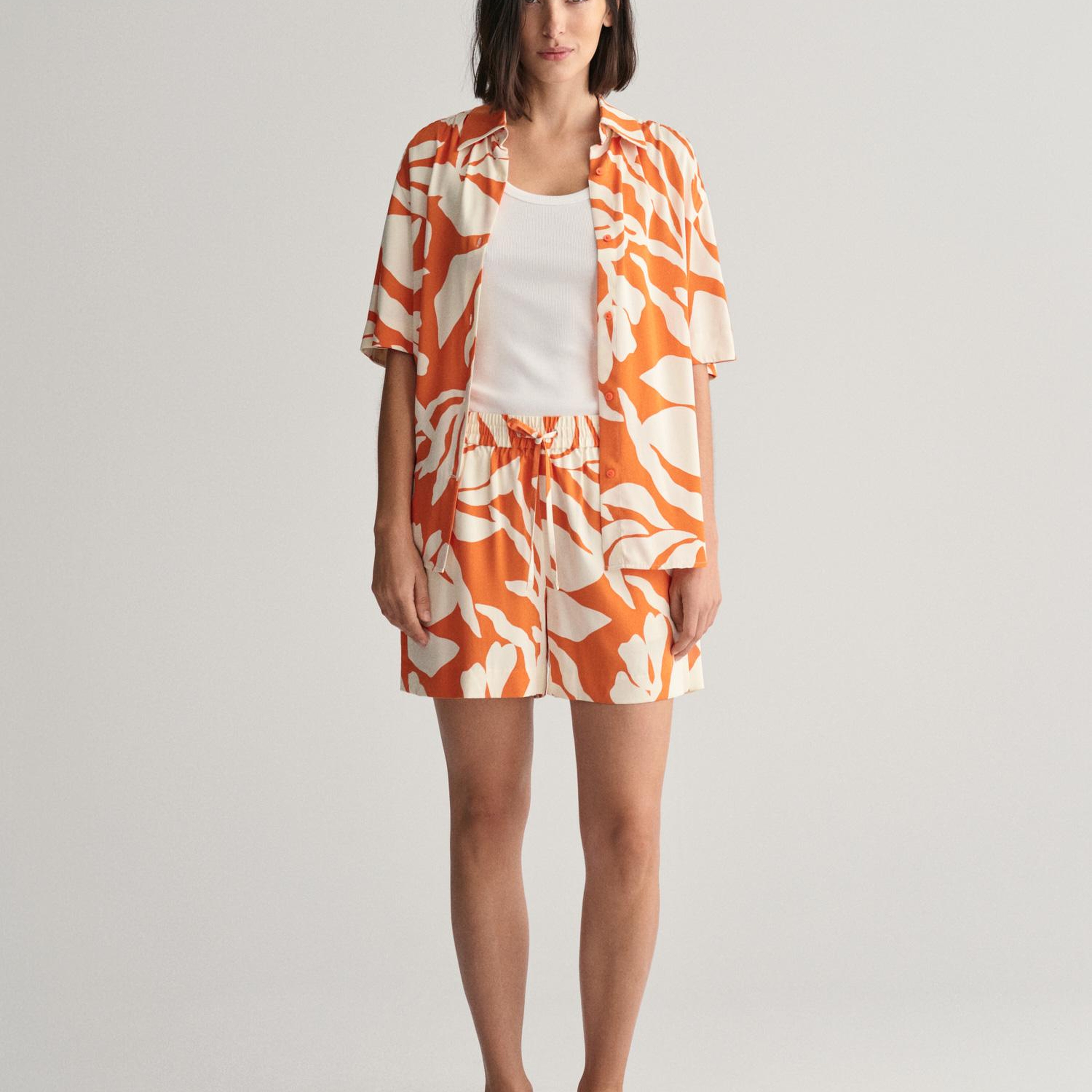 GANT Kadın Turuncu Desenli Şort