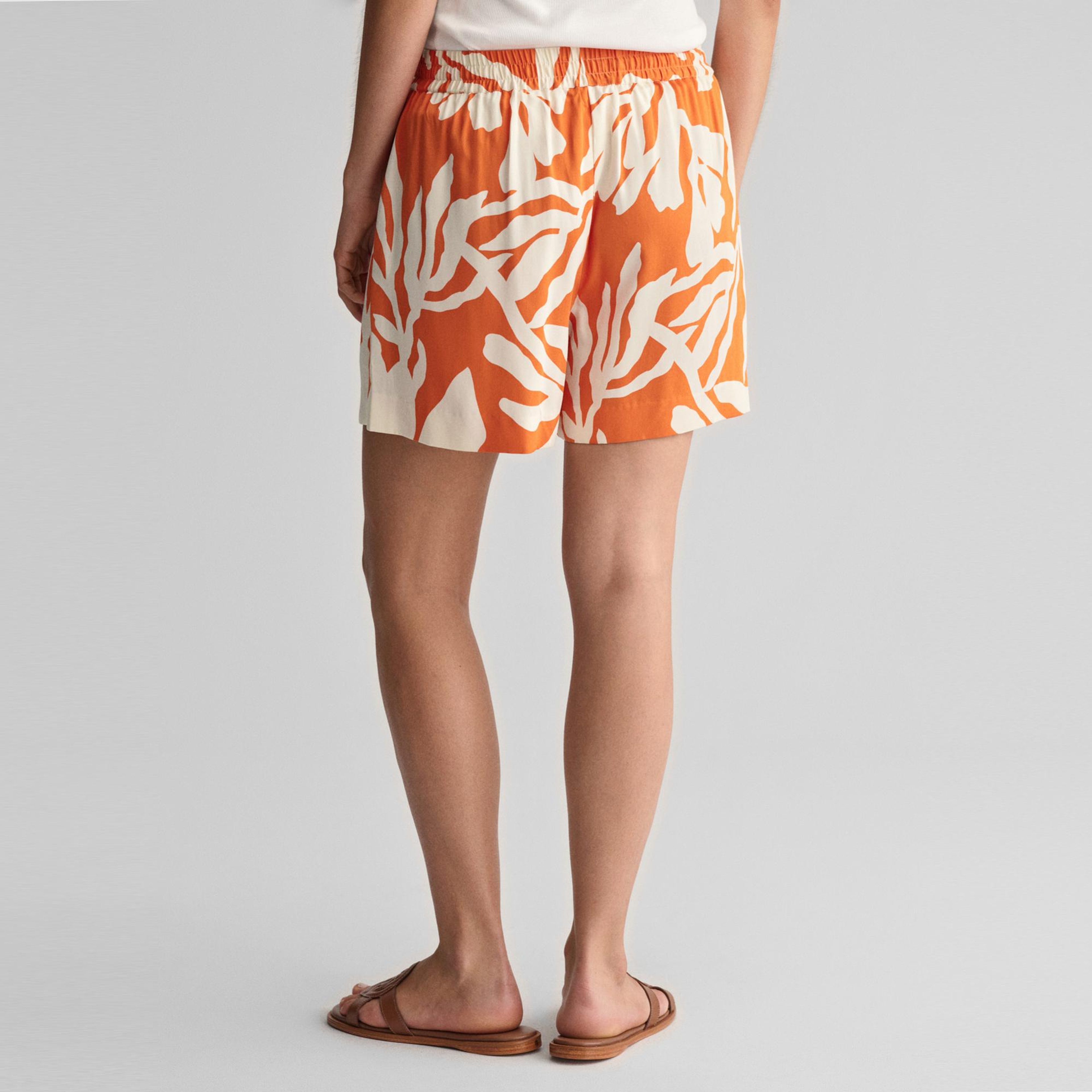 GANT Kadın Turuncu Desenli Şort