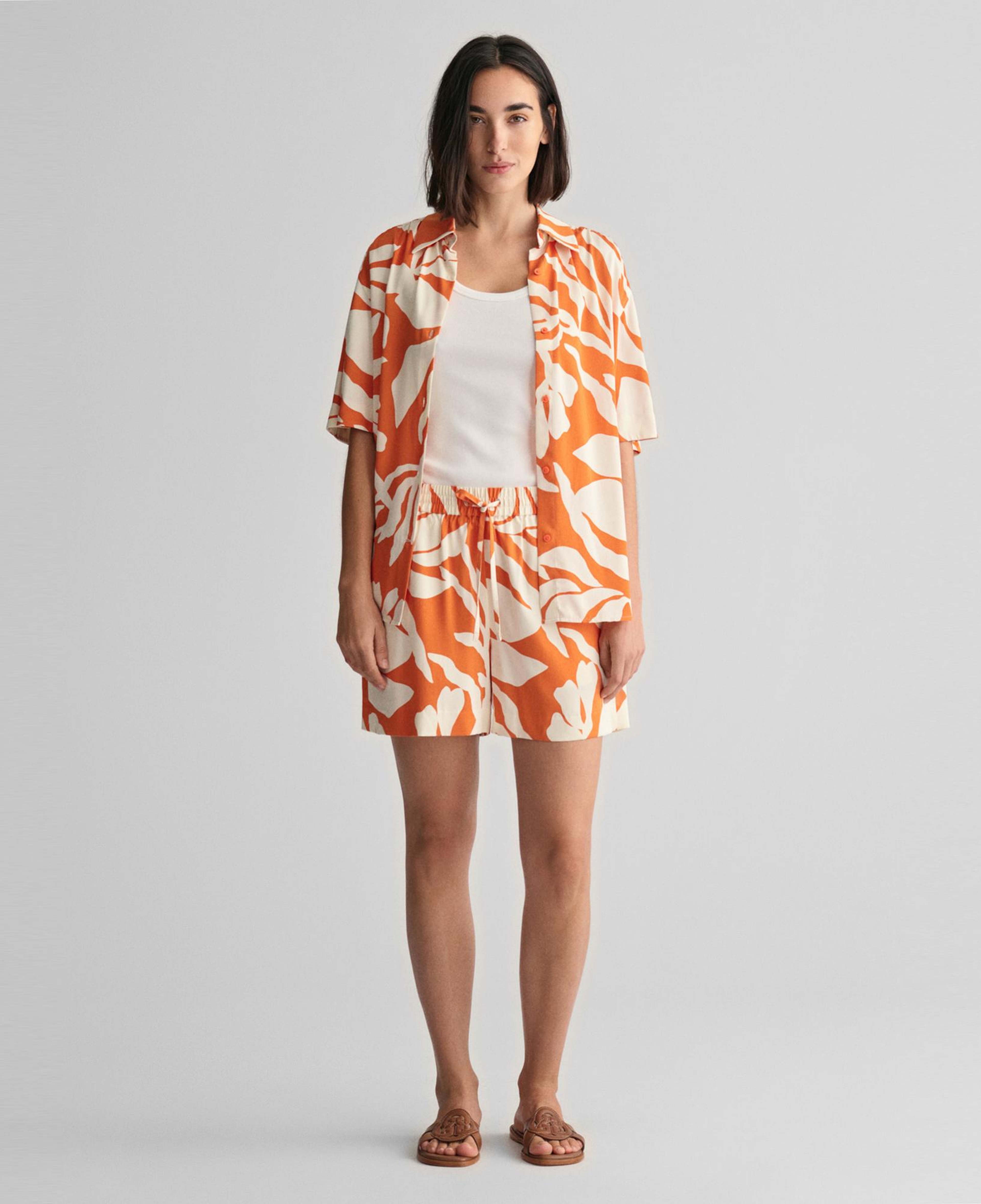 GANT Kadın Turuncu Desenli Şort