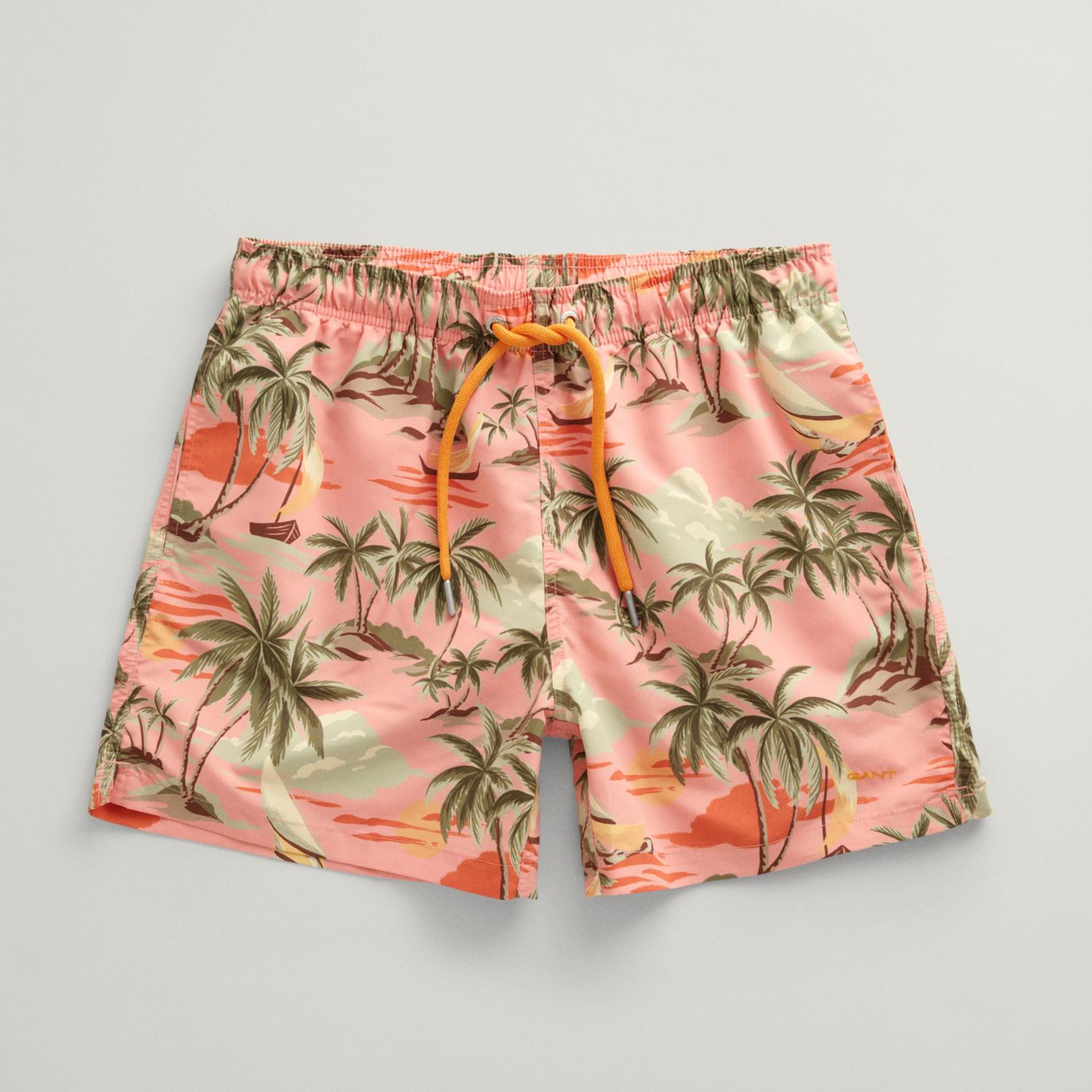 GANT Erkek Pembe Regular Fit Desenli Mayo Şort