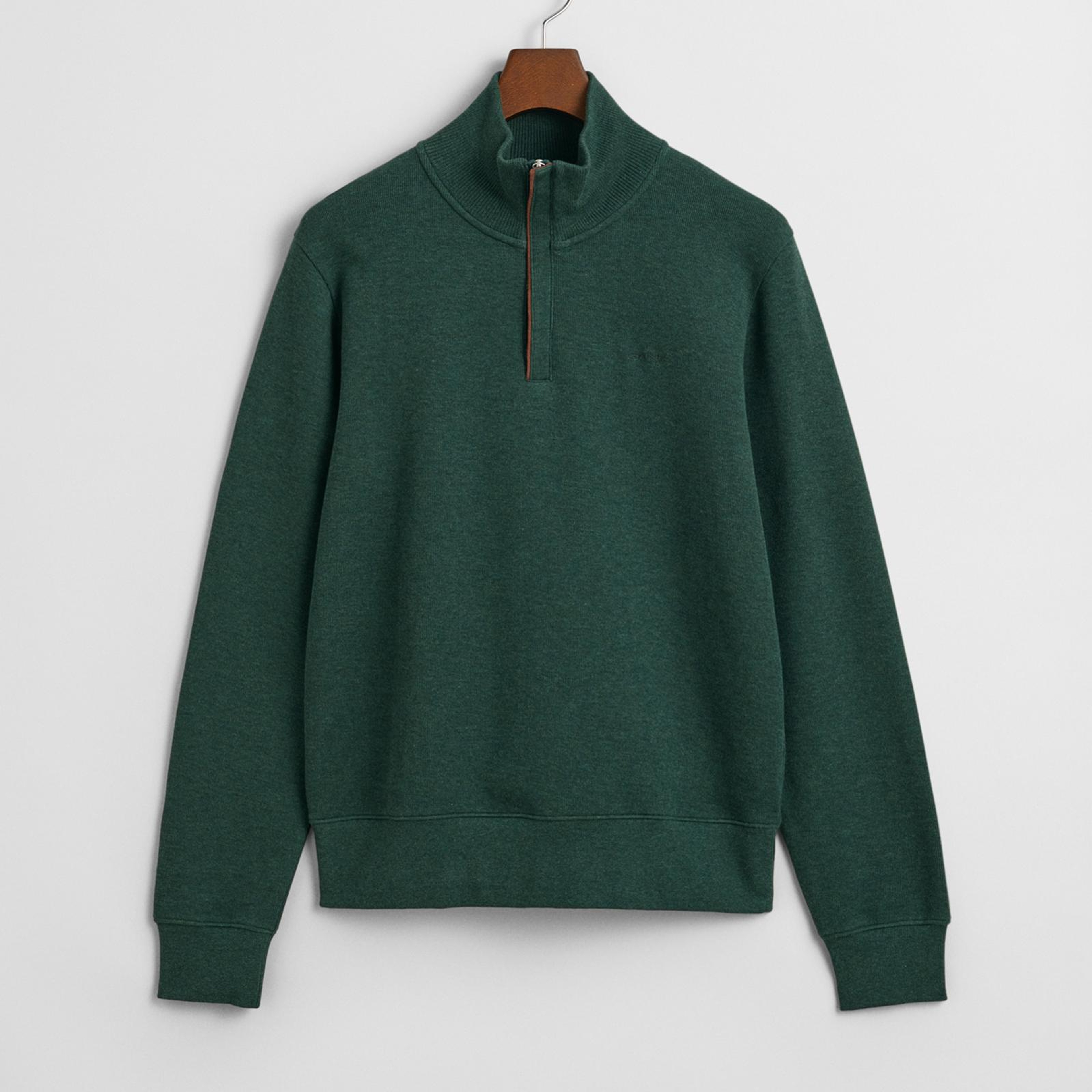 GANT Erkek Yeşil Regular Fit Yarım Fermuarlı Sweatshirt