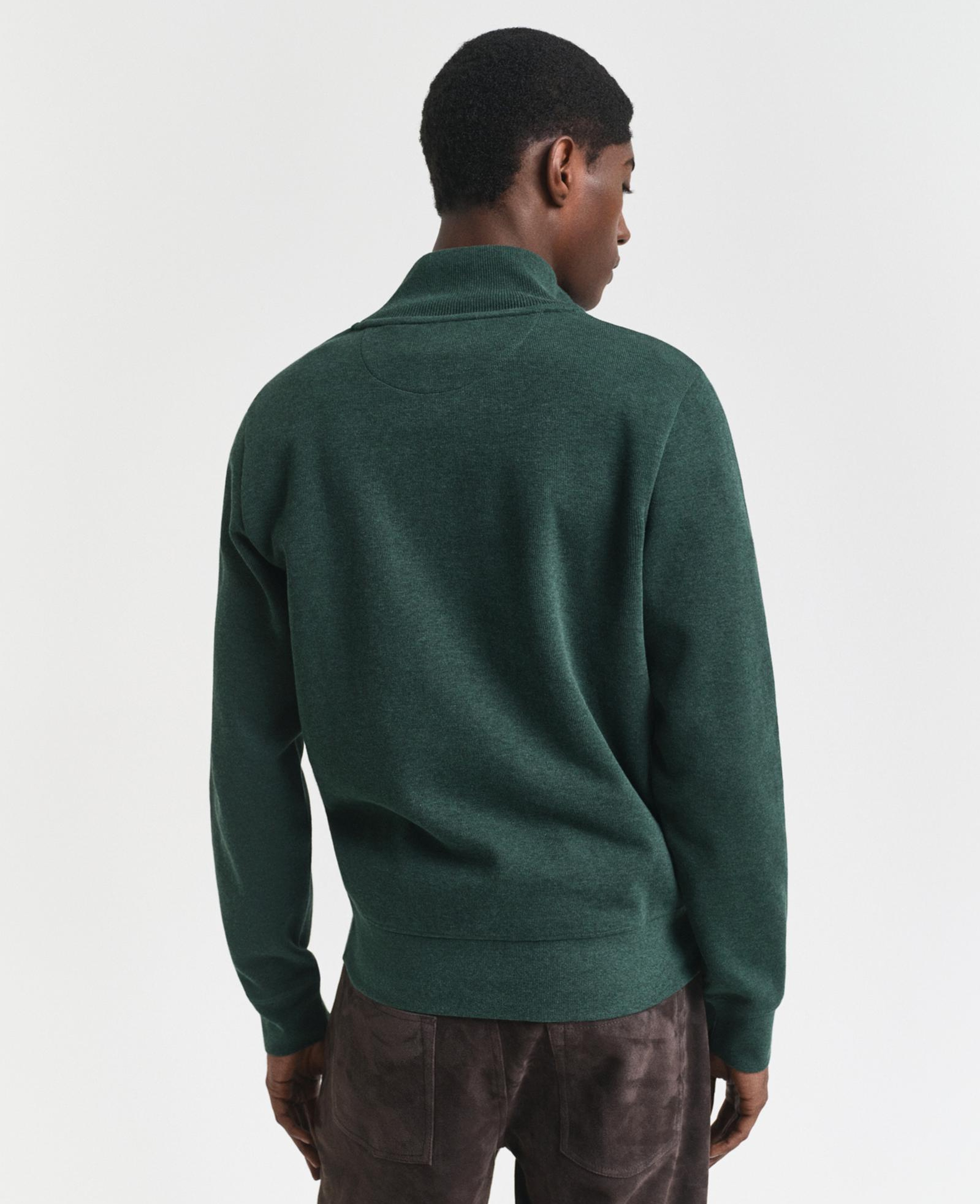 GANT Erkek Yeşil Regular Fit Yarım Fermuarlı Sweatshirt