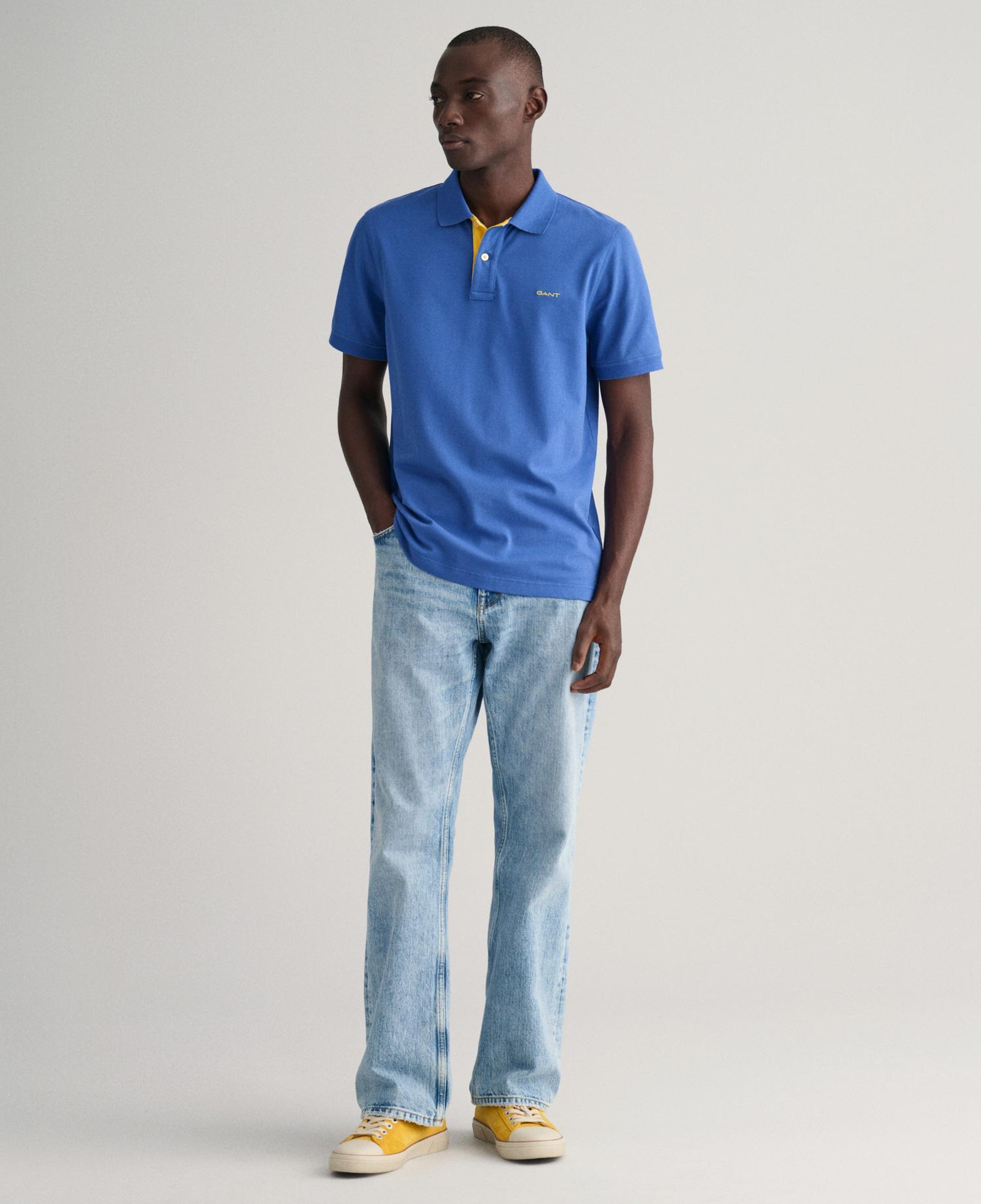 GANT Erkek Mavi Regular Fit Polo