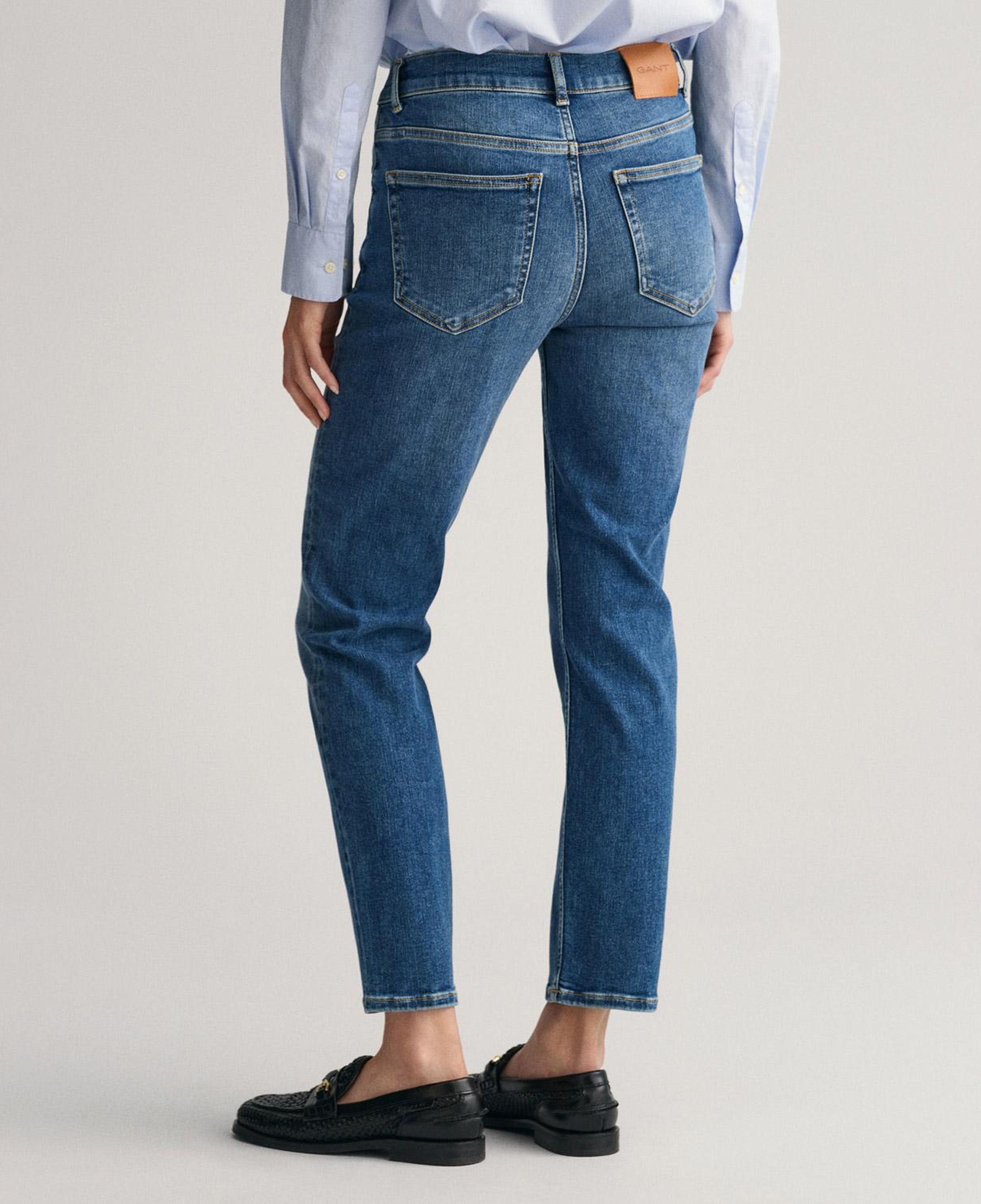 GANT Kadın Mavi Slim Fit Jean Pantolon
