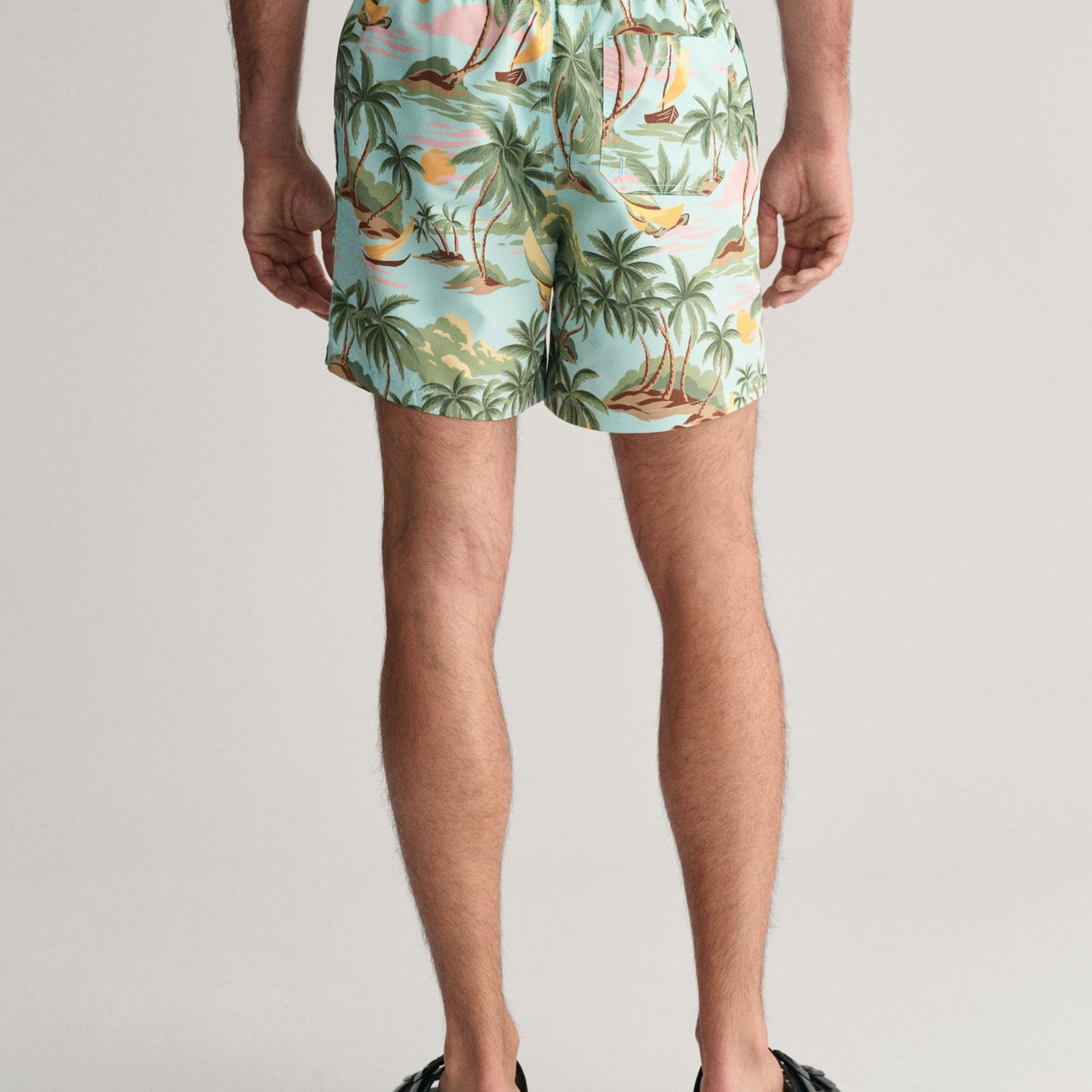 GANT Erkek Yeşil Regular Fit Desenli Mayo Şort