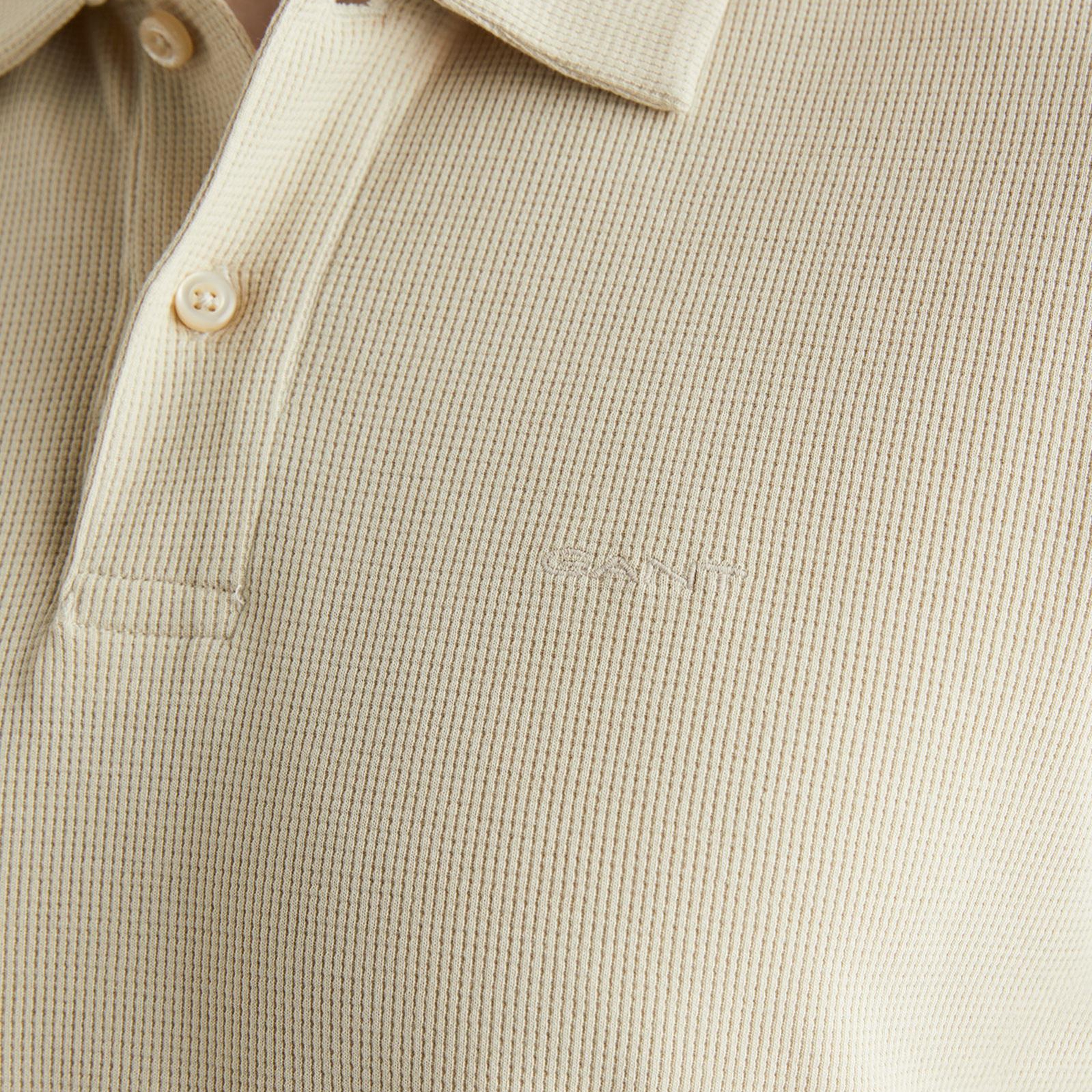 GANT Erkek Bej Regular Fit Dokulu Polo