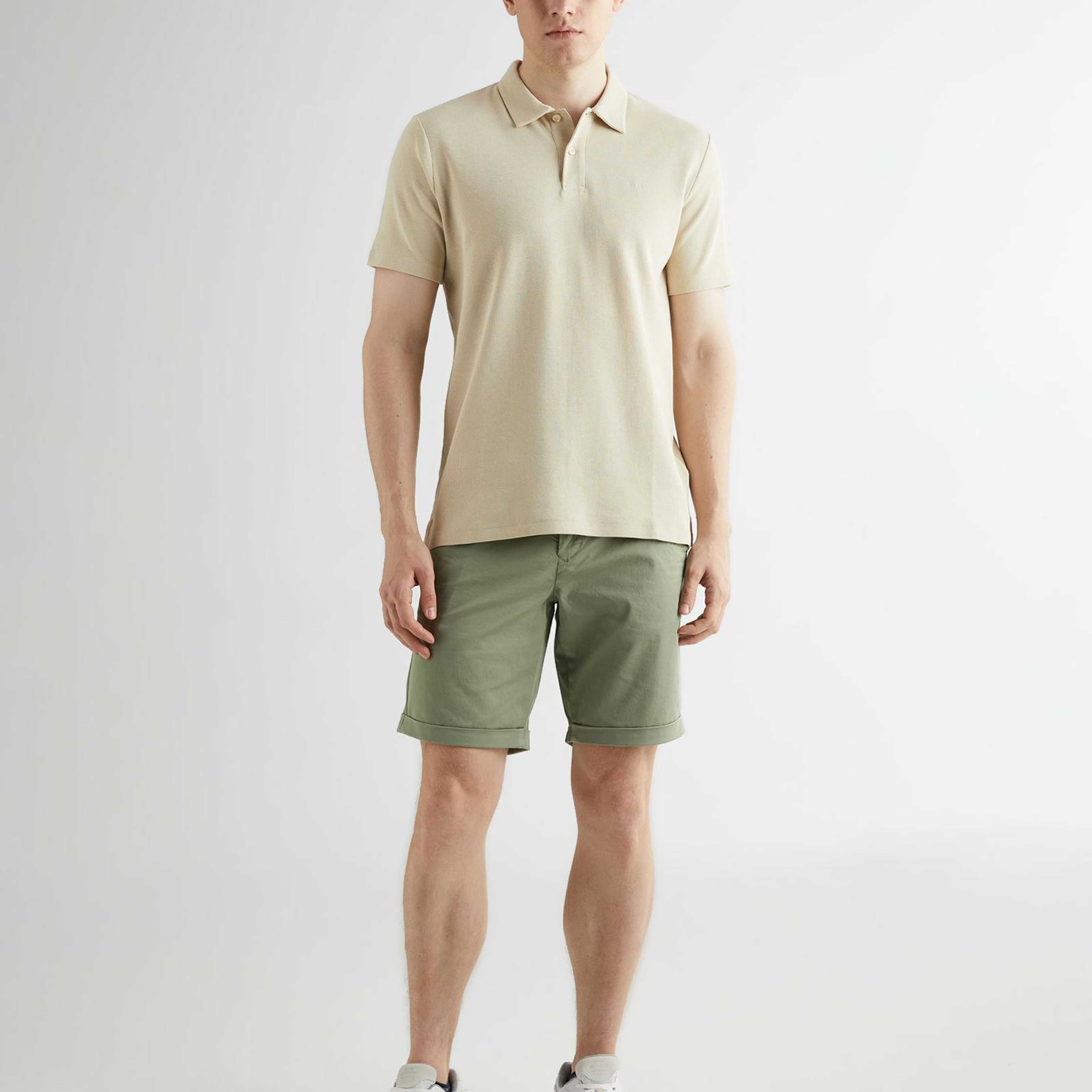 GANT Erkek Bej Regular Fit Dokulu Polo