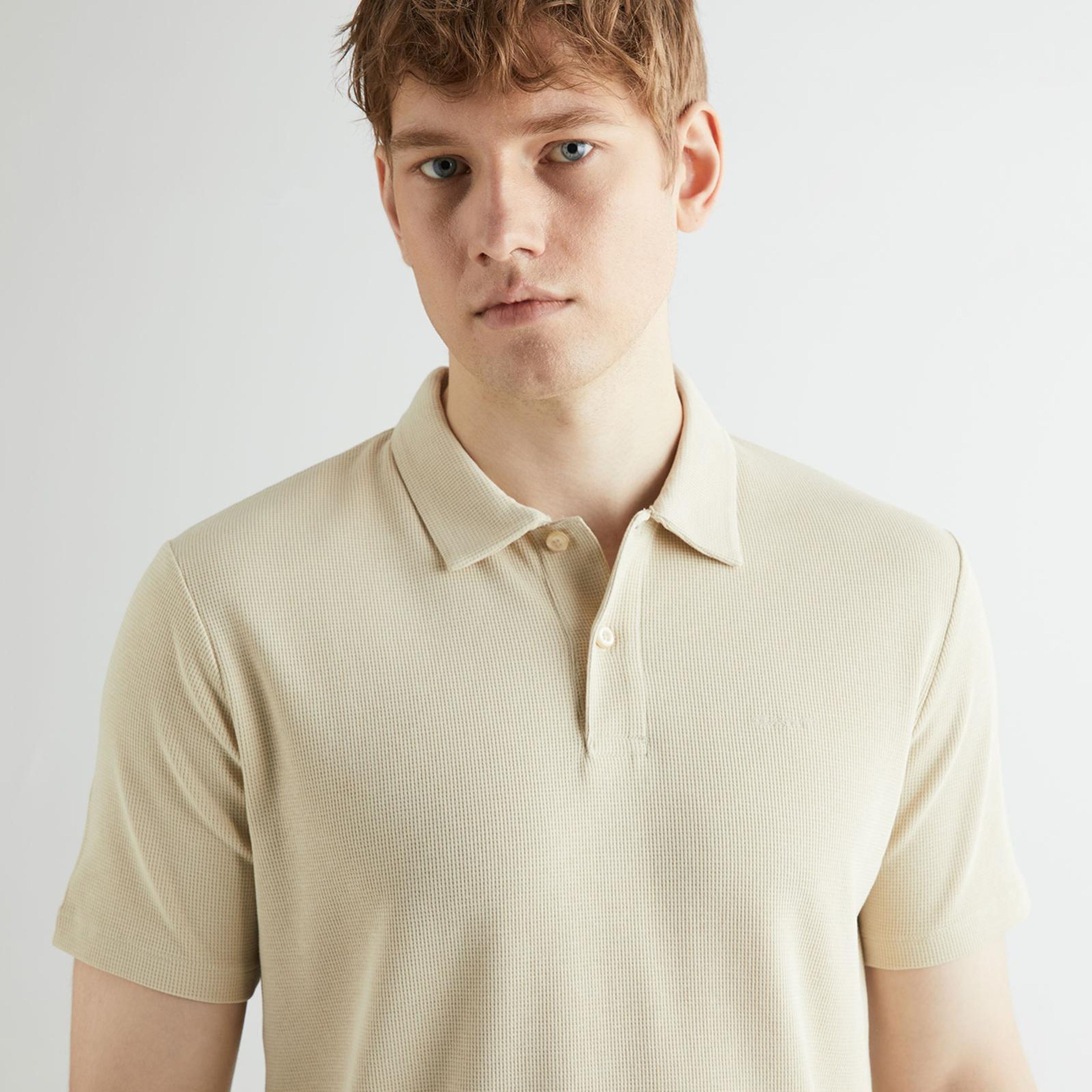 GANT Erkek Bej Regular Fit Dokulu Polo