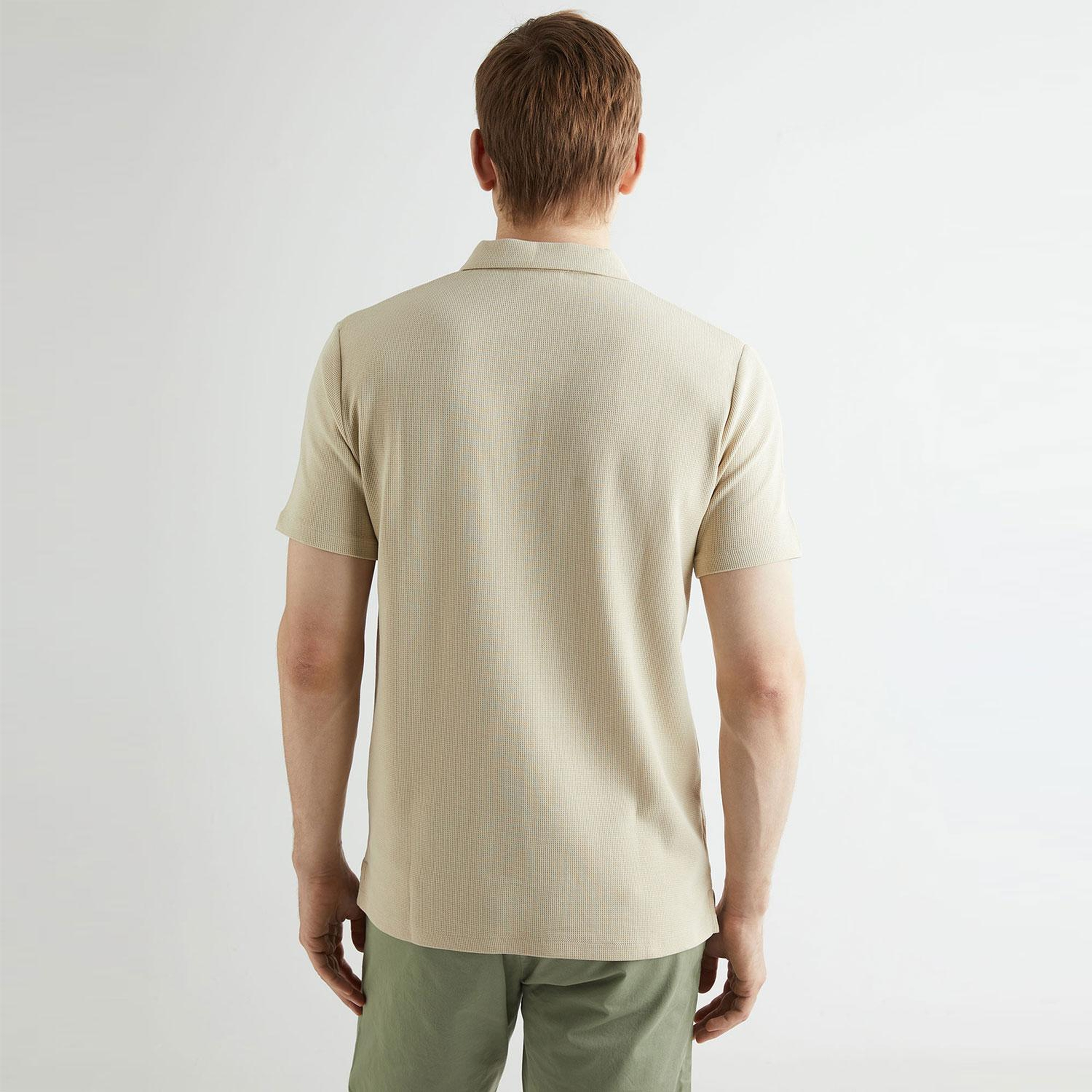 GANT Erkek Bej Regular Fit Dokulu Polo