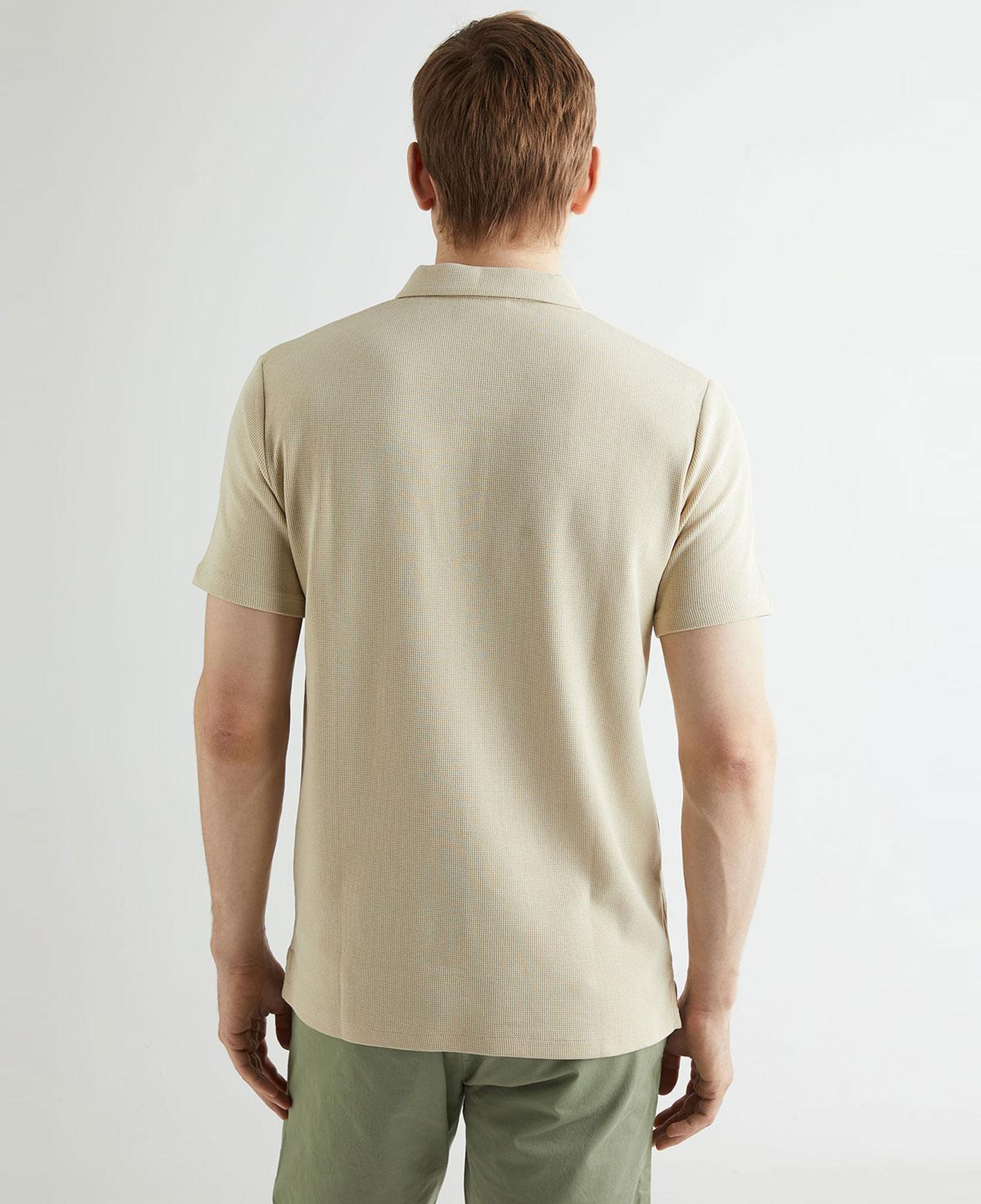 GANT Erkek Bej Regular Fit Dokulu Polo