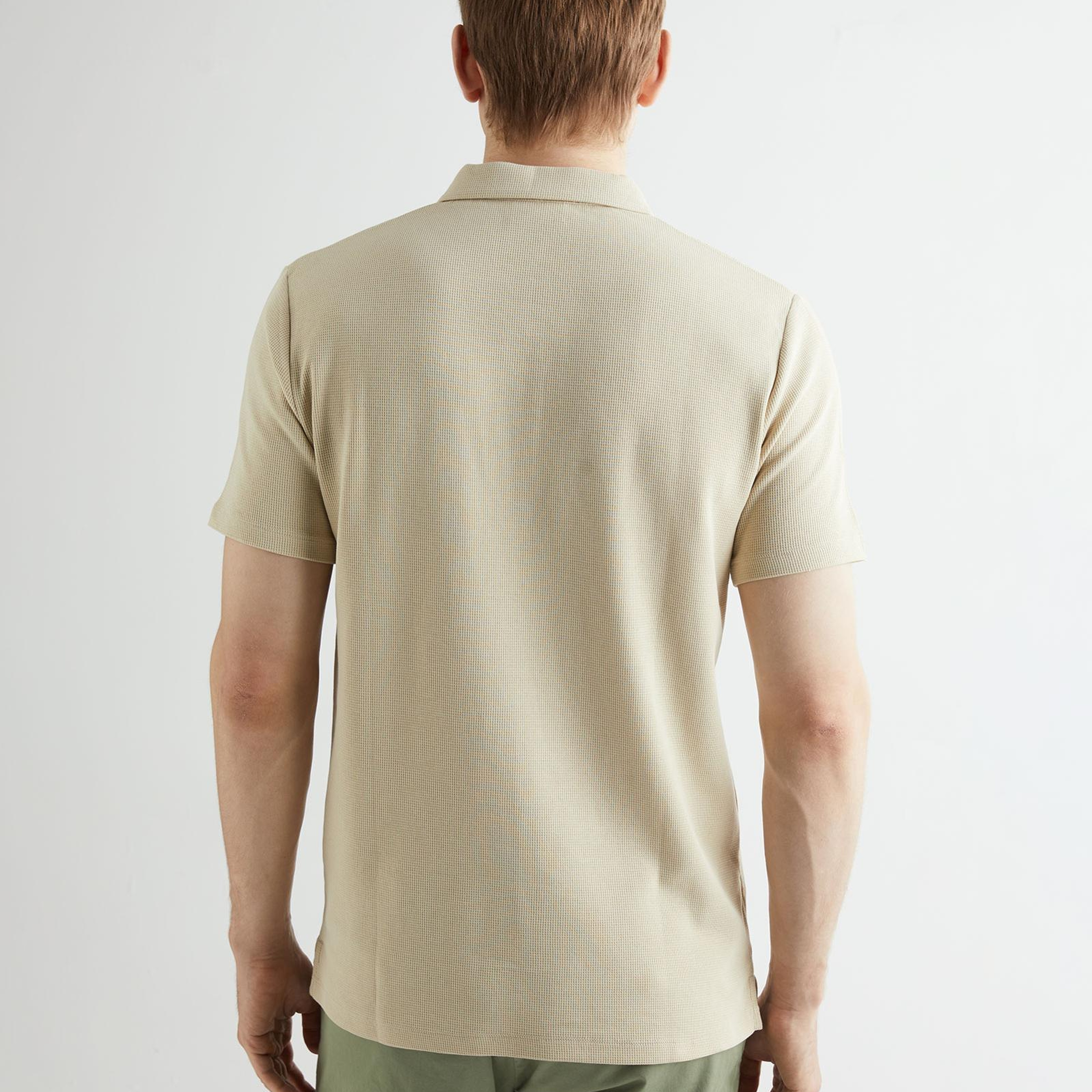 GANT Erkek Bej Regular Fit Dokulu Polo