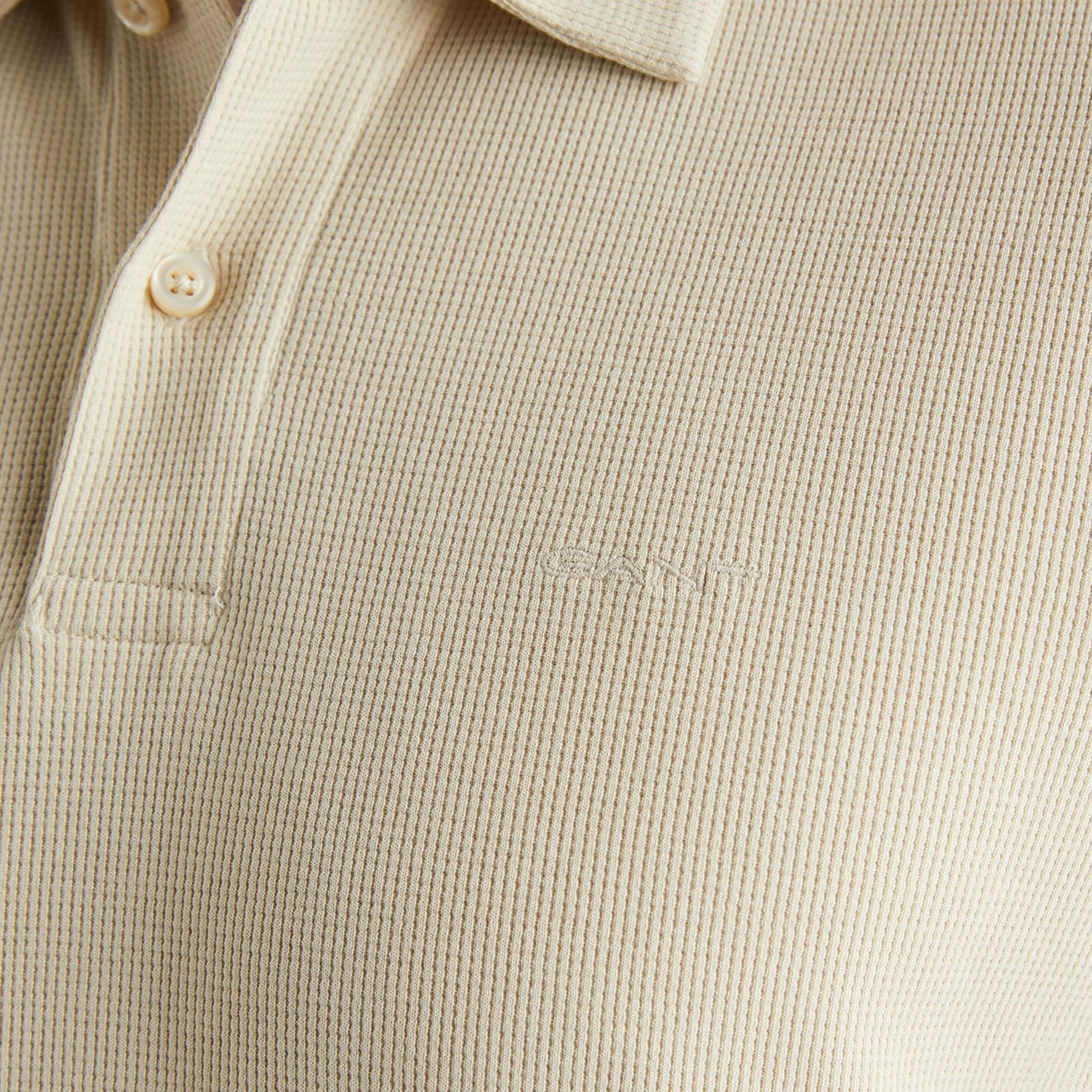 GANT Erkek Bej Regular Fit Dokulu Polo