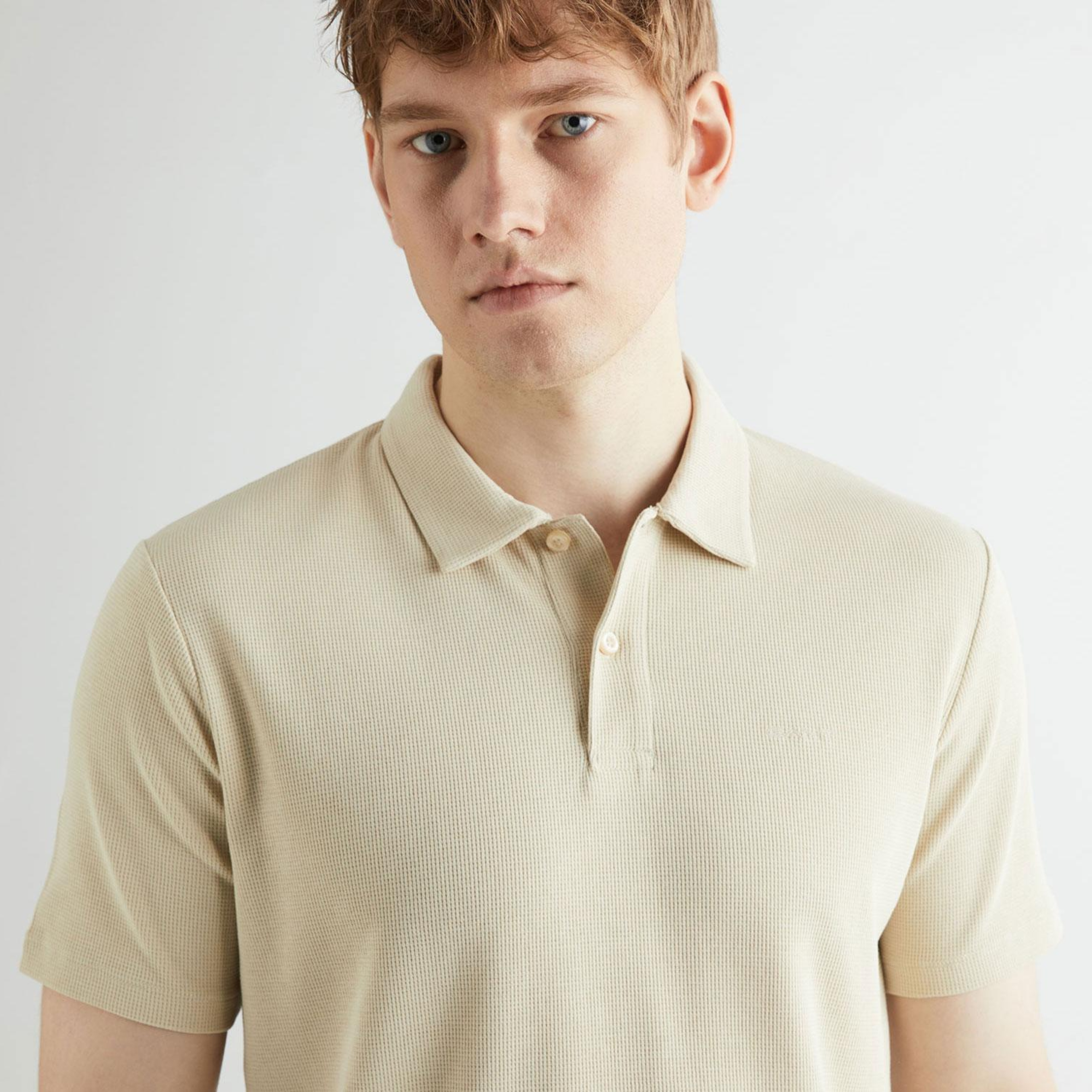 GANT Erkek Bej Regular Fit Dokulu Polo