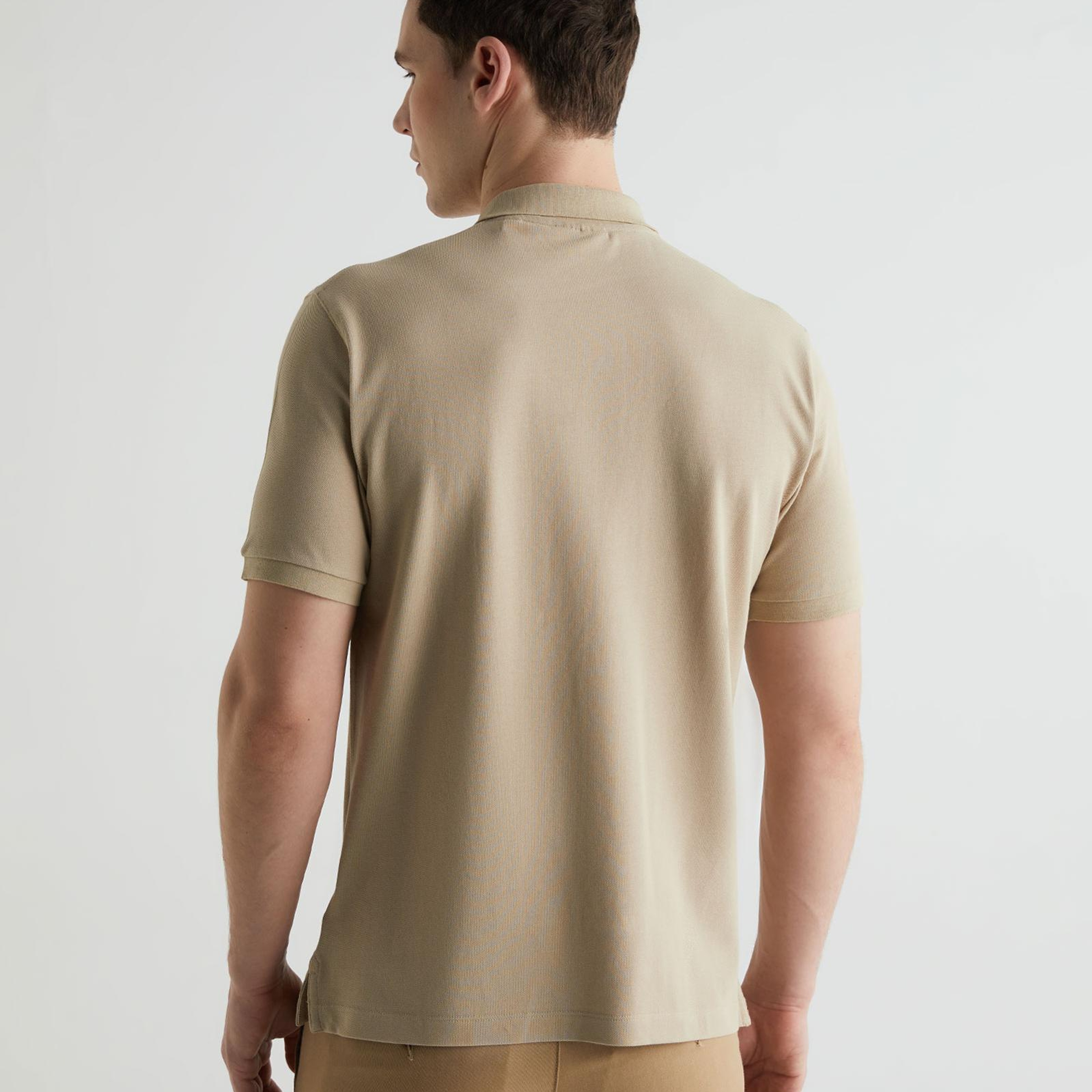 GANT Erkek Bej Regular Fit Logolu Polo