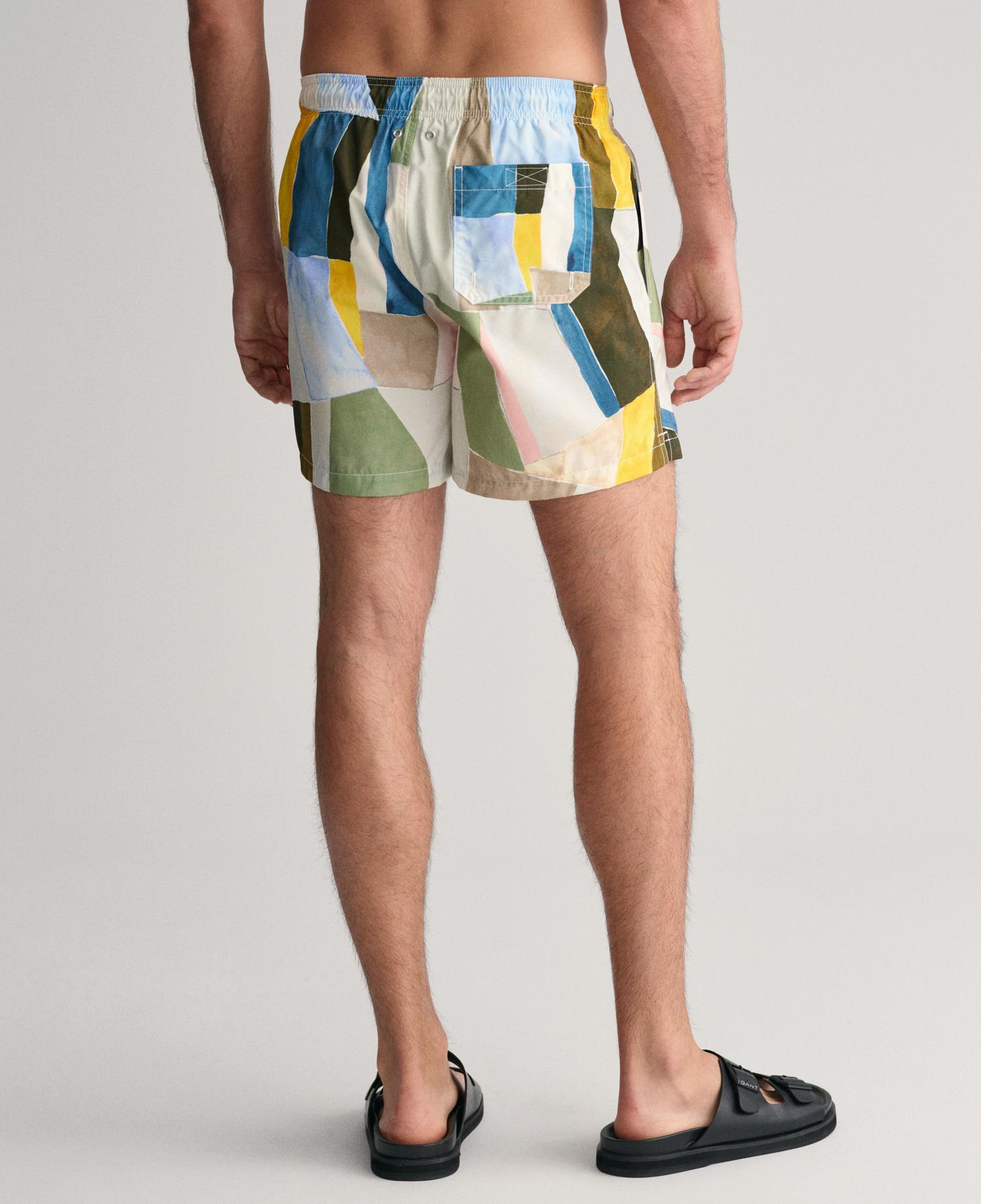 GANT Erkek Sarı Regular Fit Desenli Mayo Şort