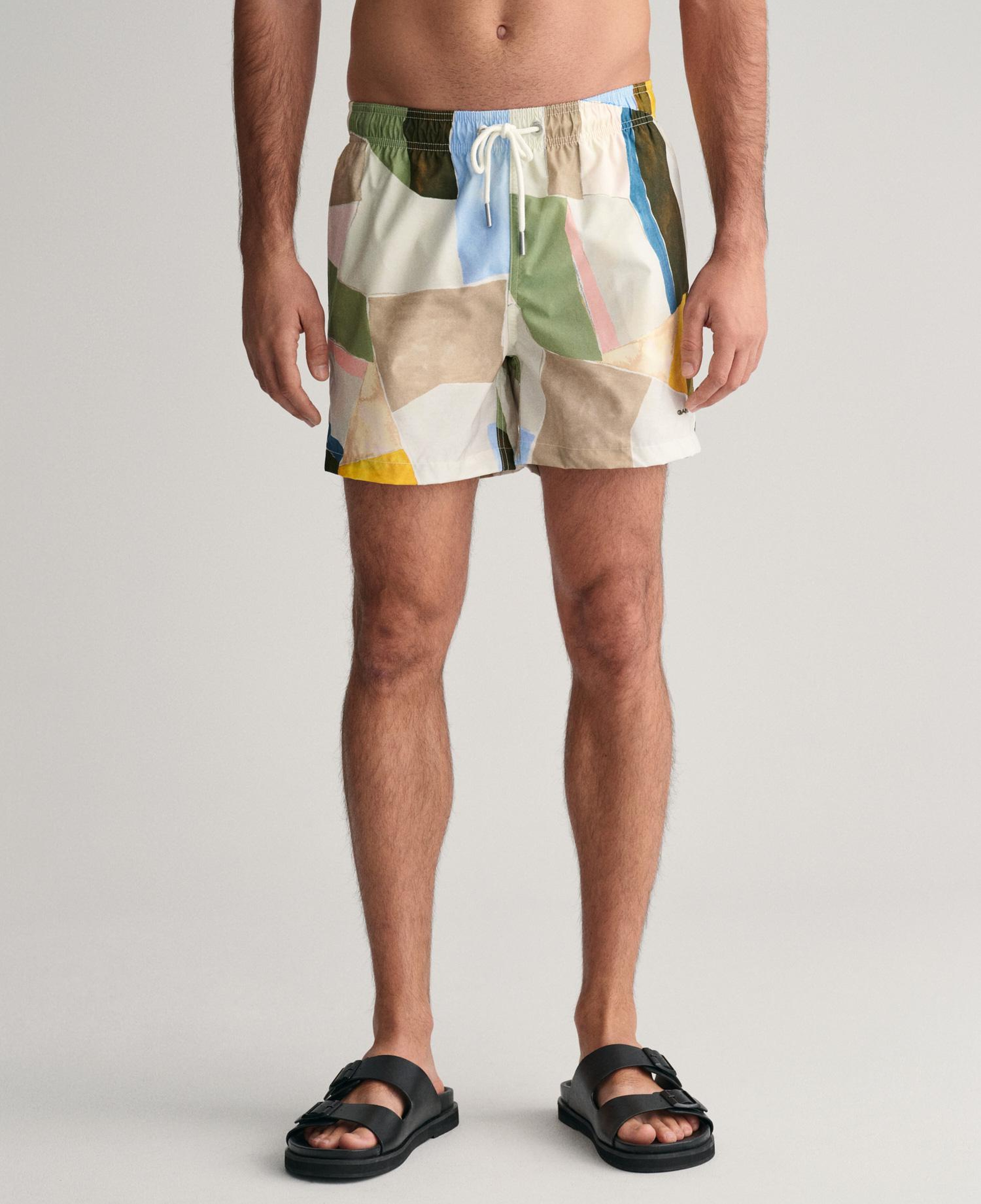 GANT Erkek Sarı Regular Fit Desenli Mayo Şort