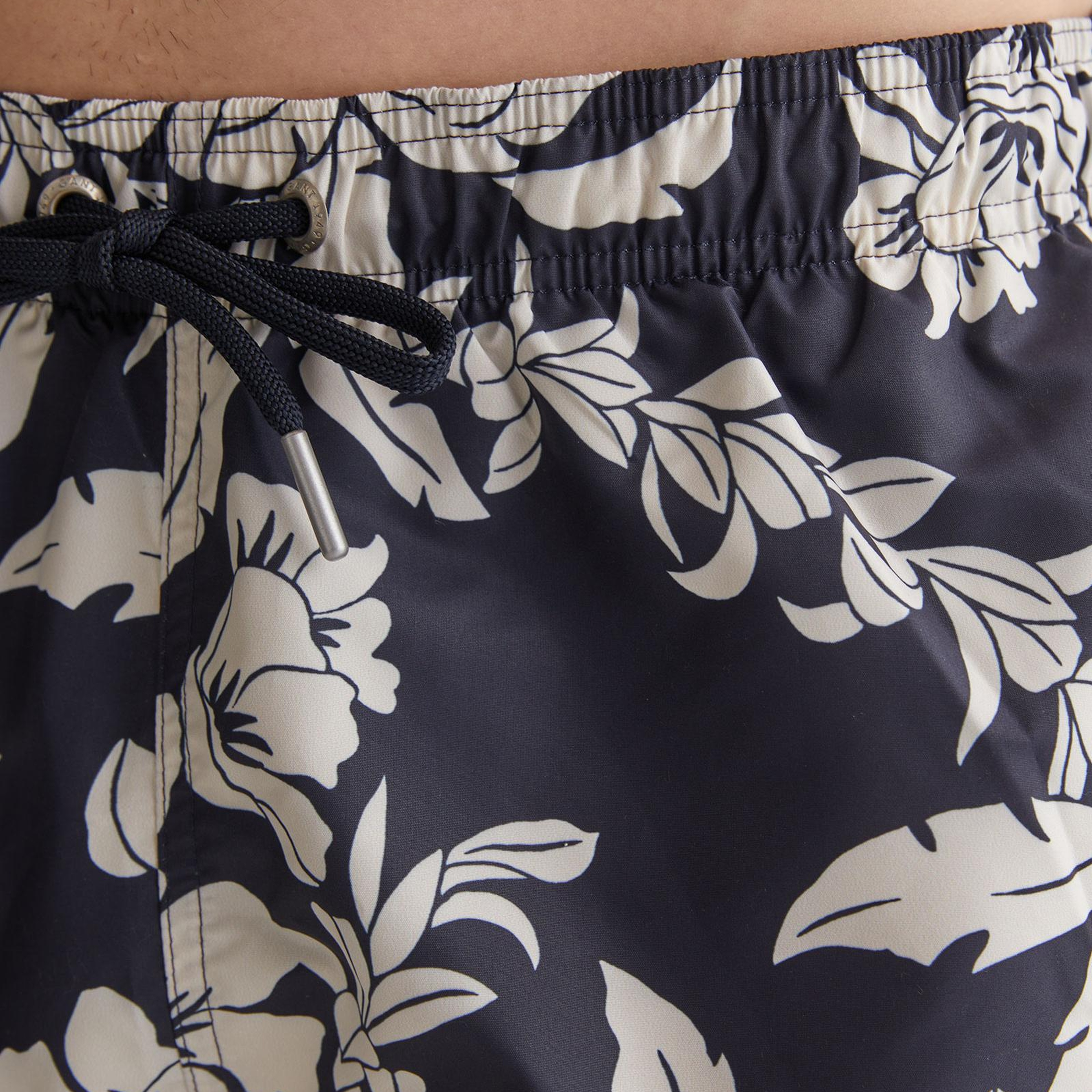 GANT Erkek Lacivert Regular Fit Desenli Mayo Şort