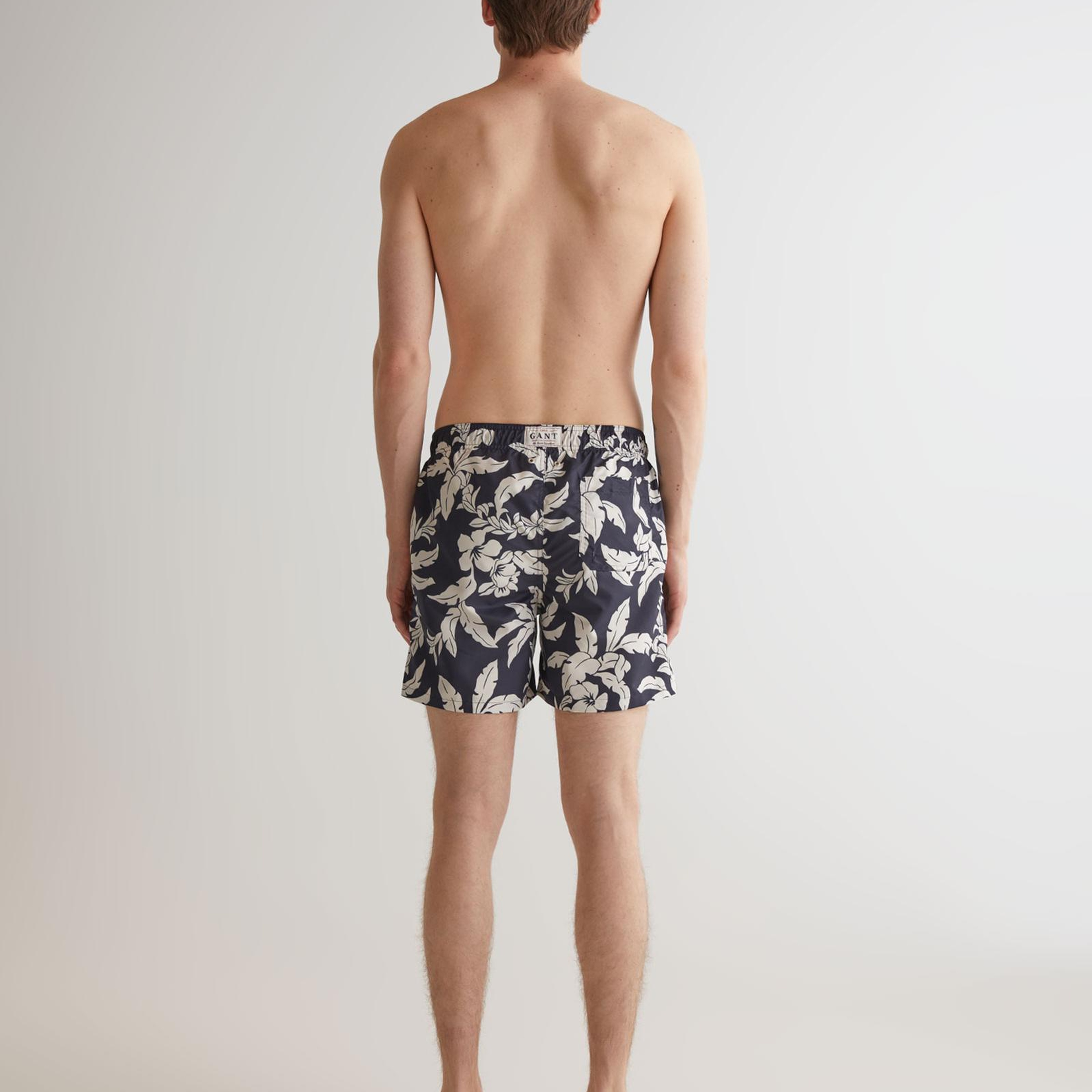 GANT Erkek Lacivert Regular Fit Desenli Mayo Şort