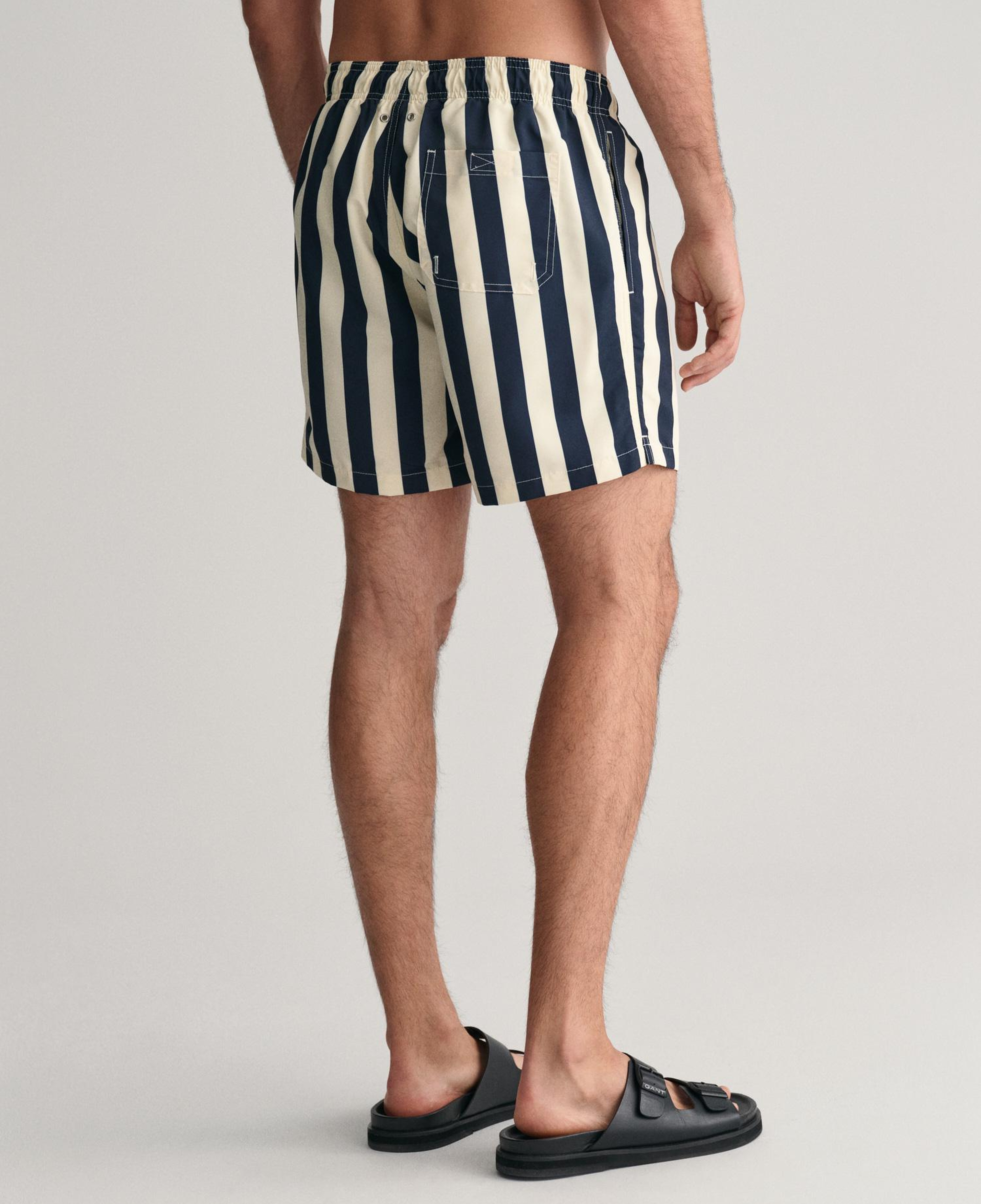 GANT Erkek Lacivert Regular Fit Çizgili Mayo Şort