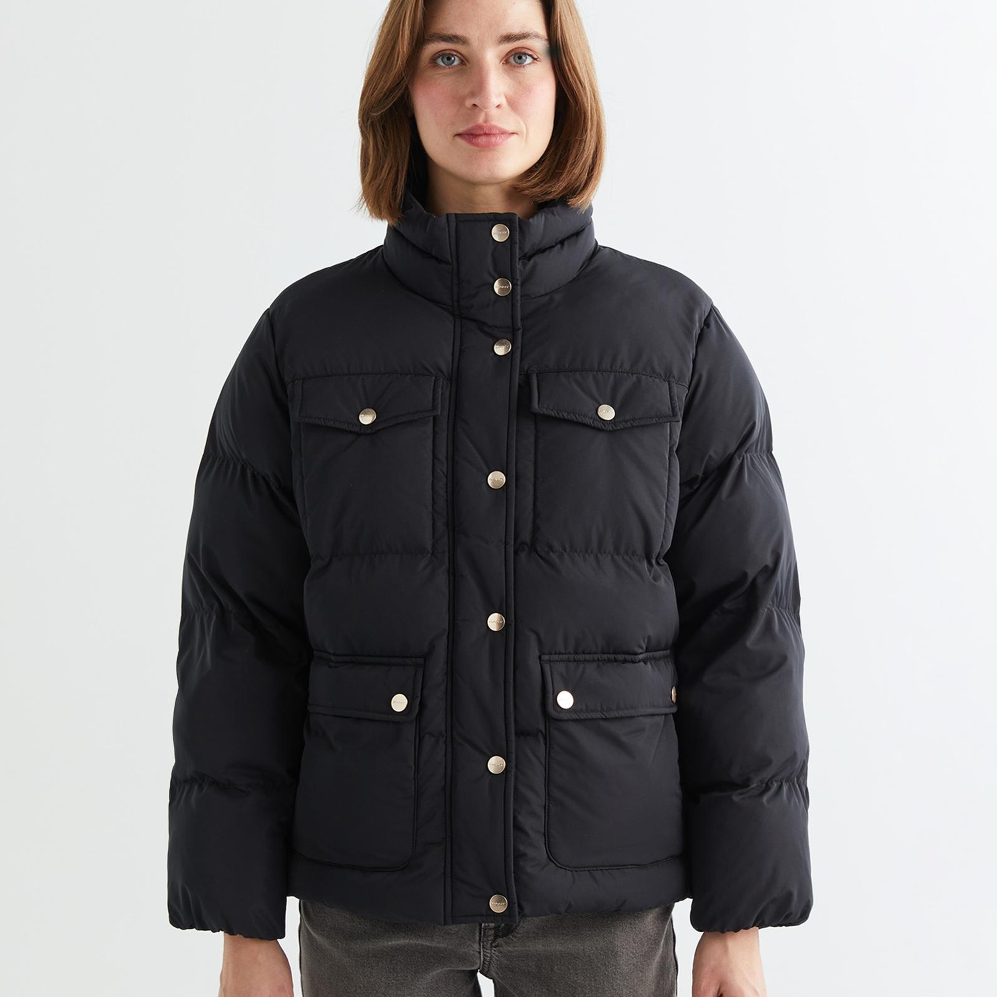 GANT Kadın Siyah Dik Yaka Mont