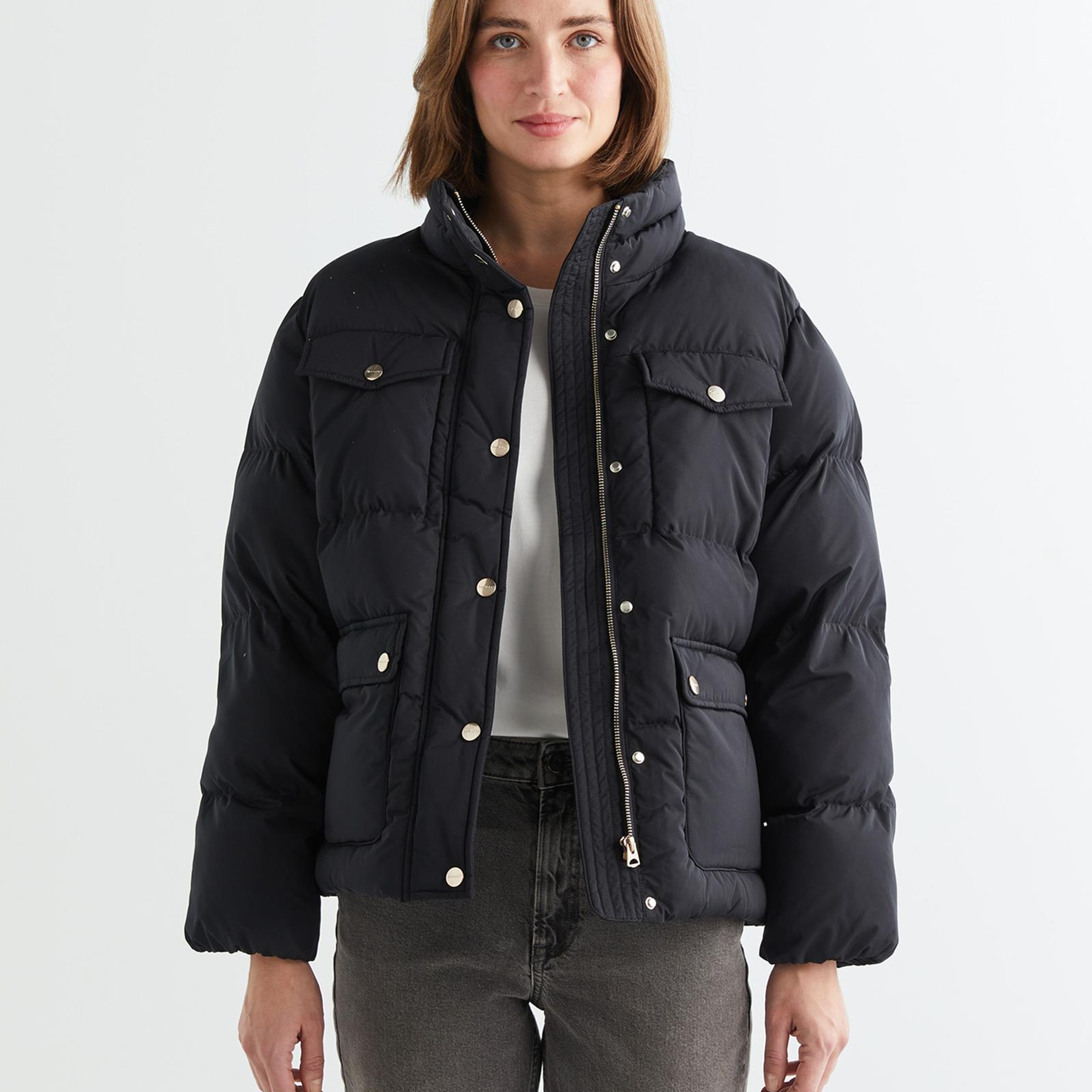 GANT Kadın Siyah Dik Yaka Mont