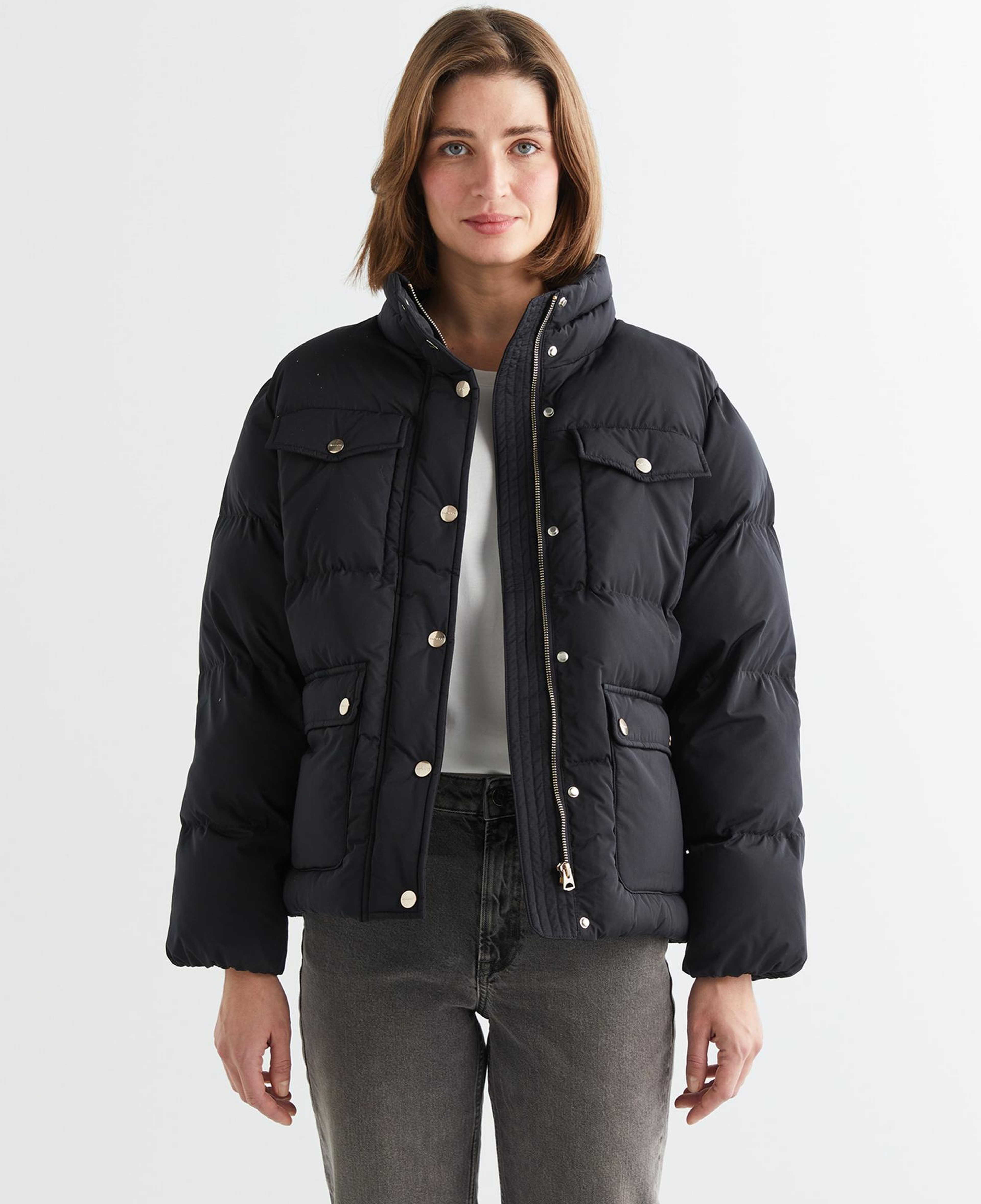 GANT Kadın Siyah Dik Yaka Mont