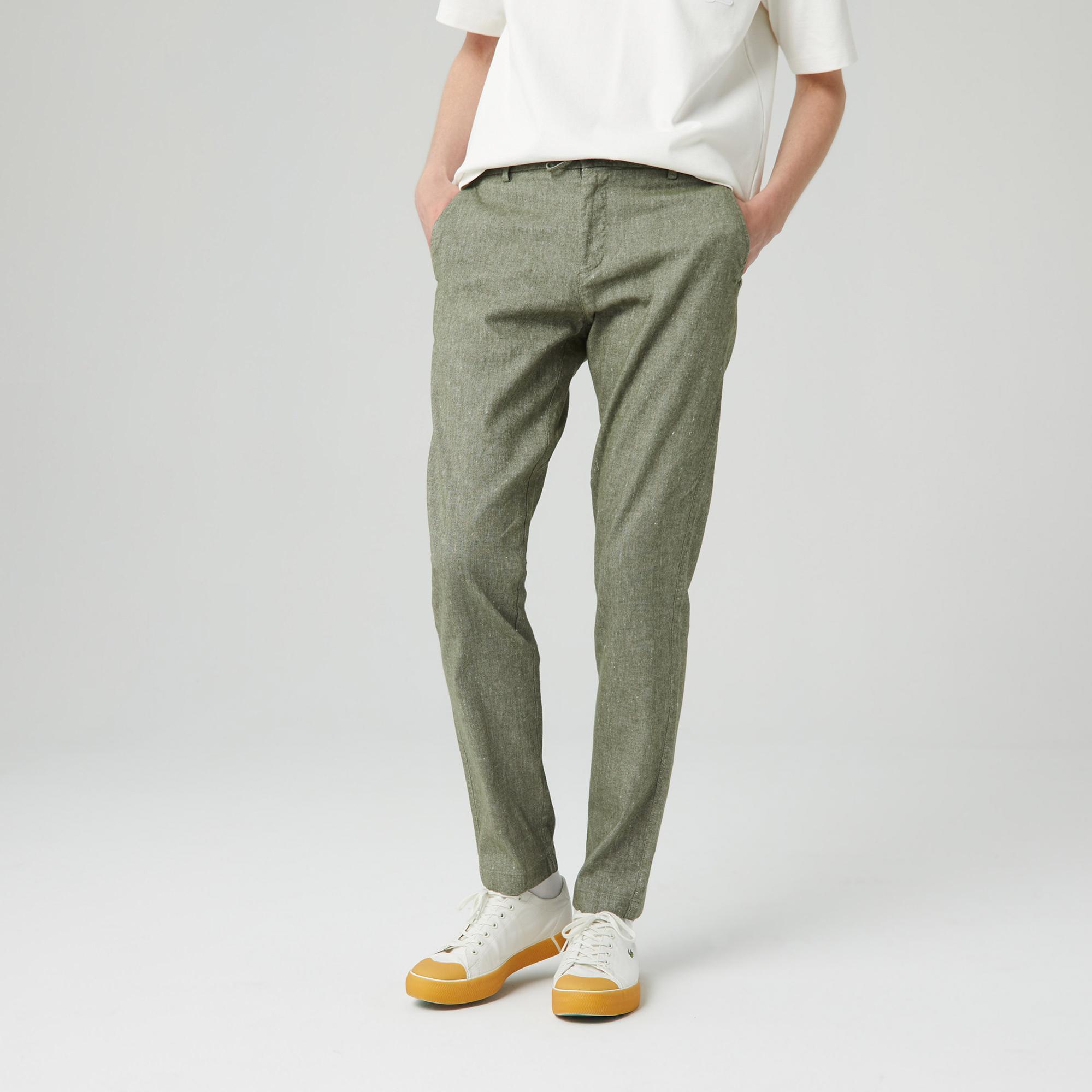 Erkek Slim Fit Haki Pantolon