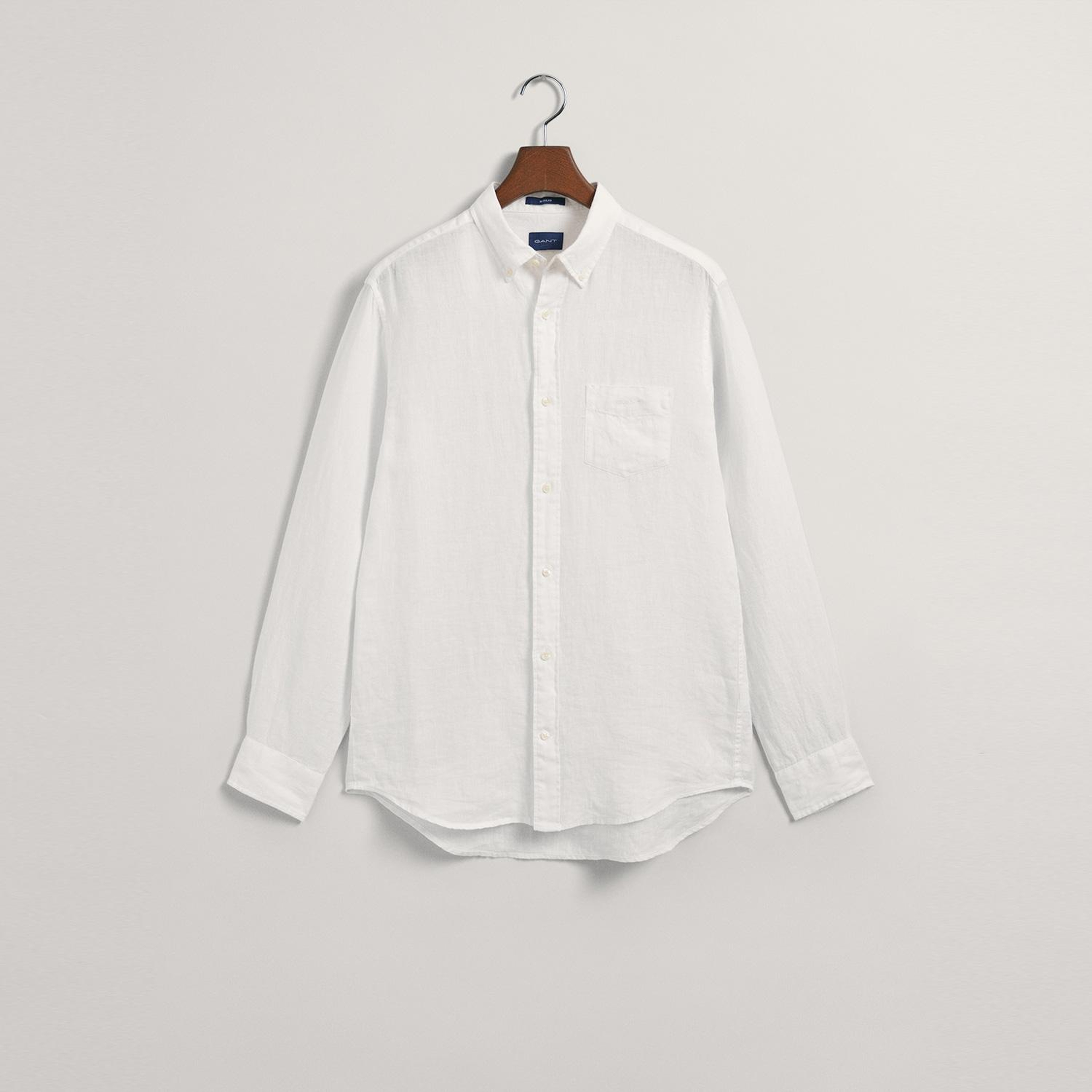 GANT Erkek Beyaz Regular Fit Keten Gömlek