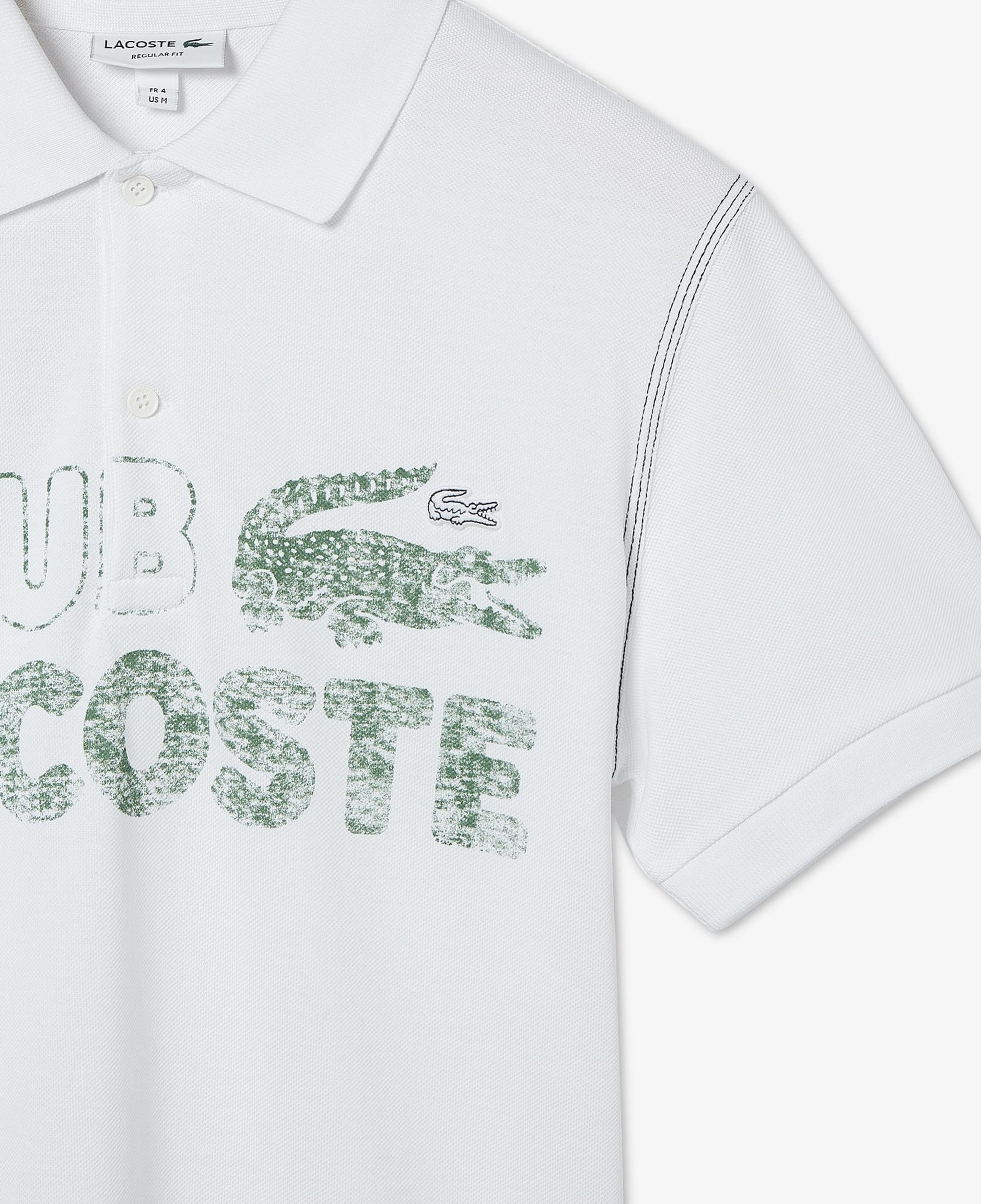 Erkek Regular Fit Baskılı Beyaz Polo