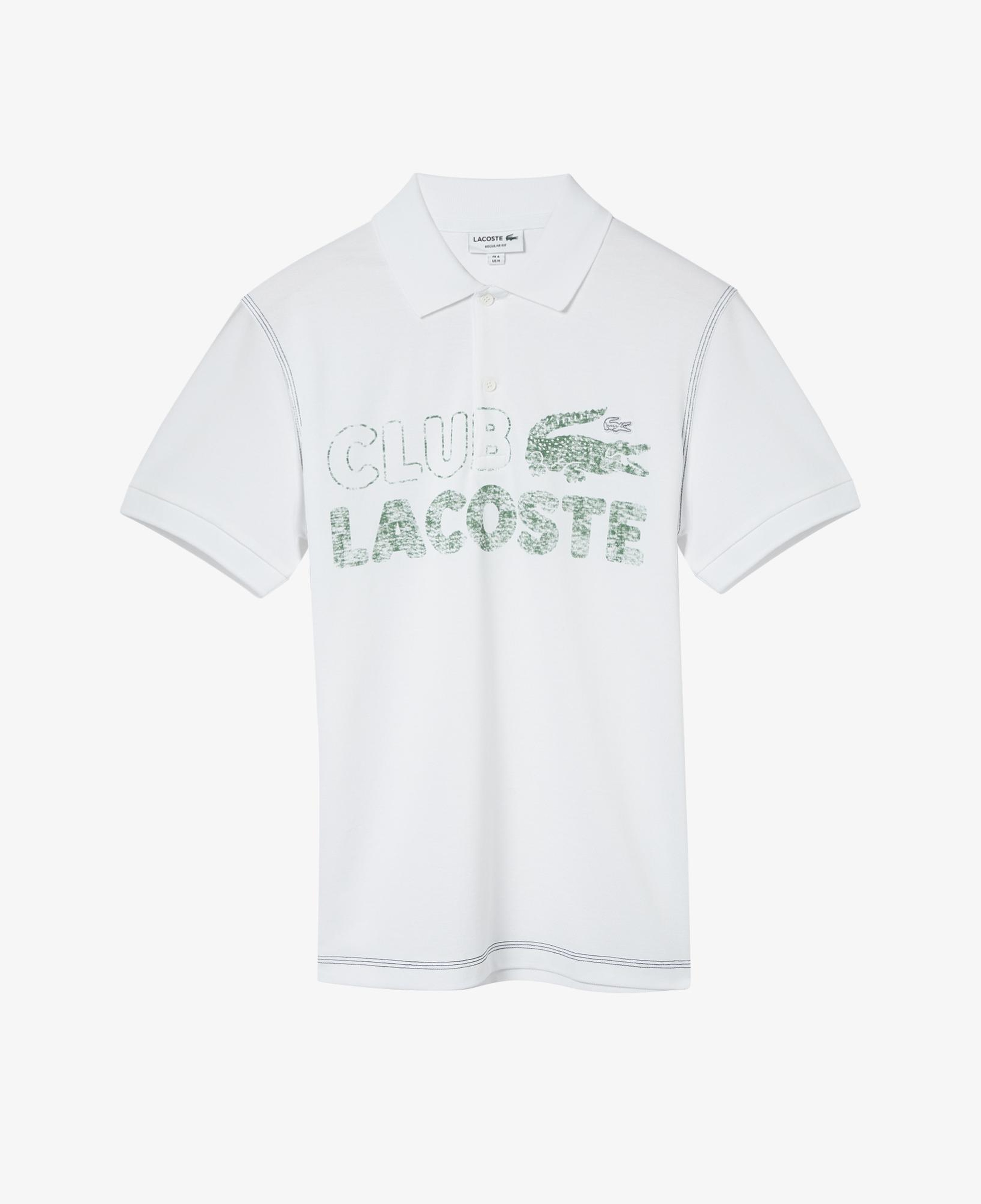 Erkek Regular Fit Baskılı Beyaz Polo