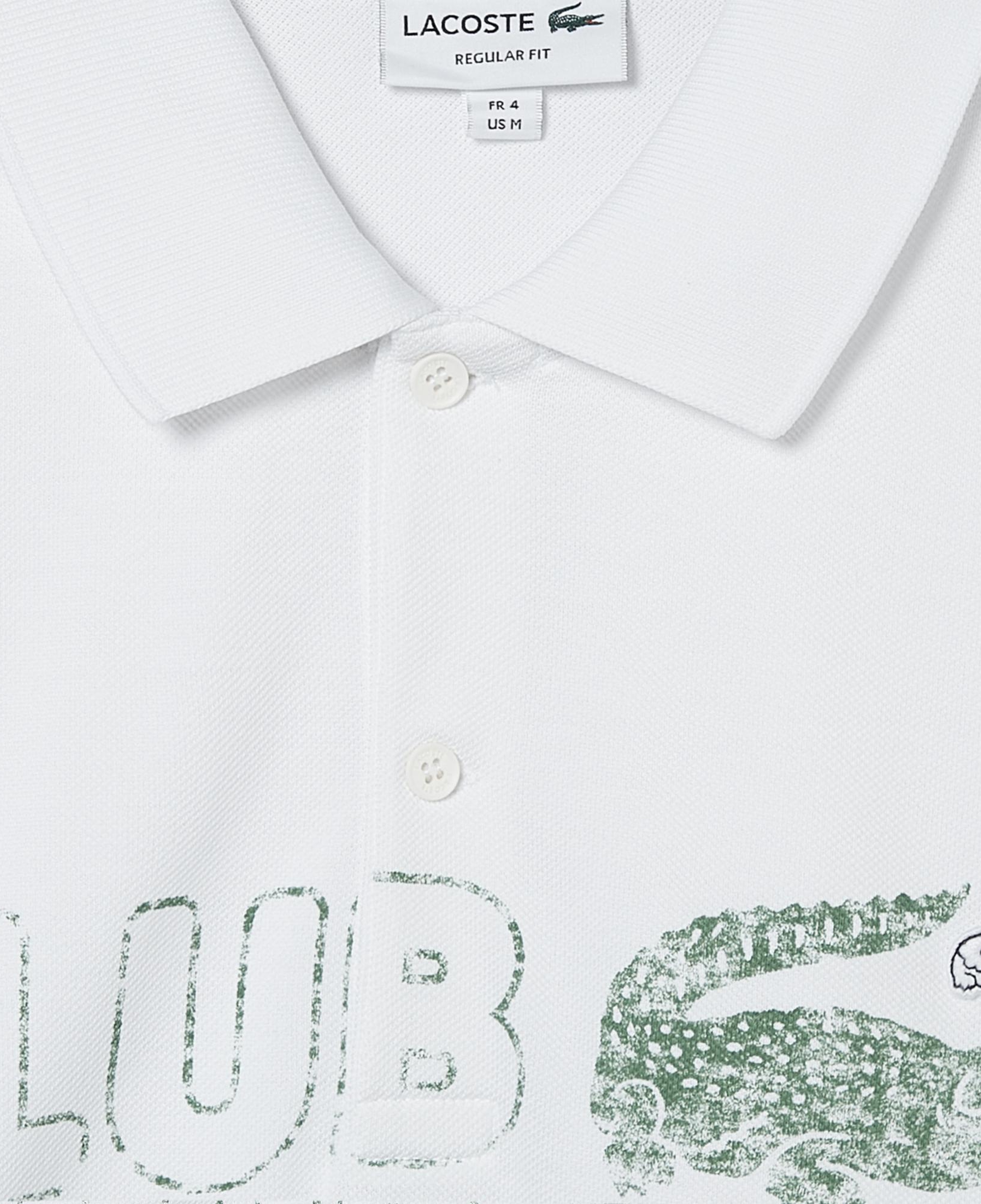 Erkek Regular Fit Baskılı Beyaz Polo