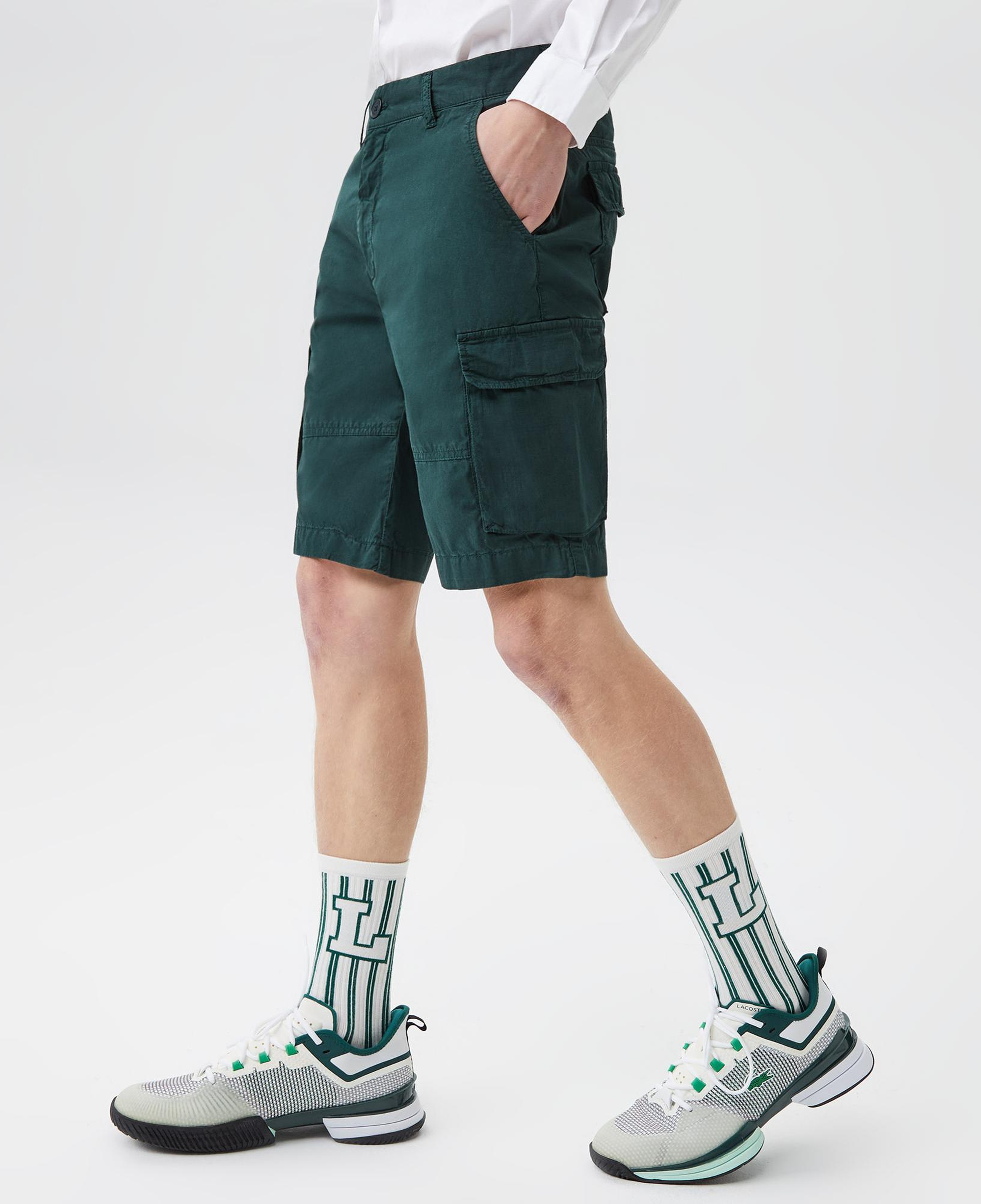 Erkek Regular Fit Yeşil Bermuda