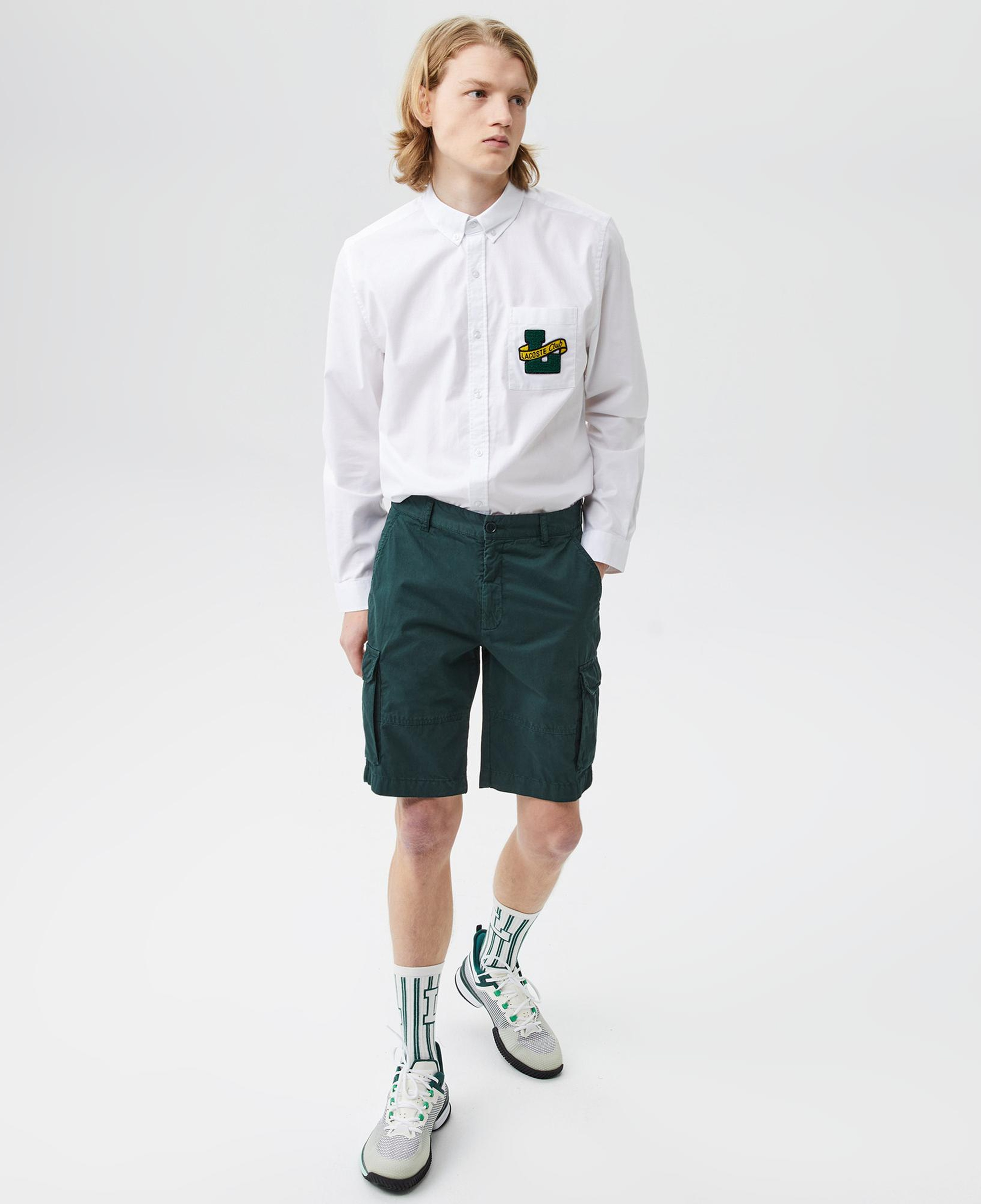 Erkek Regular Fit Yeşil Bermuda
