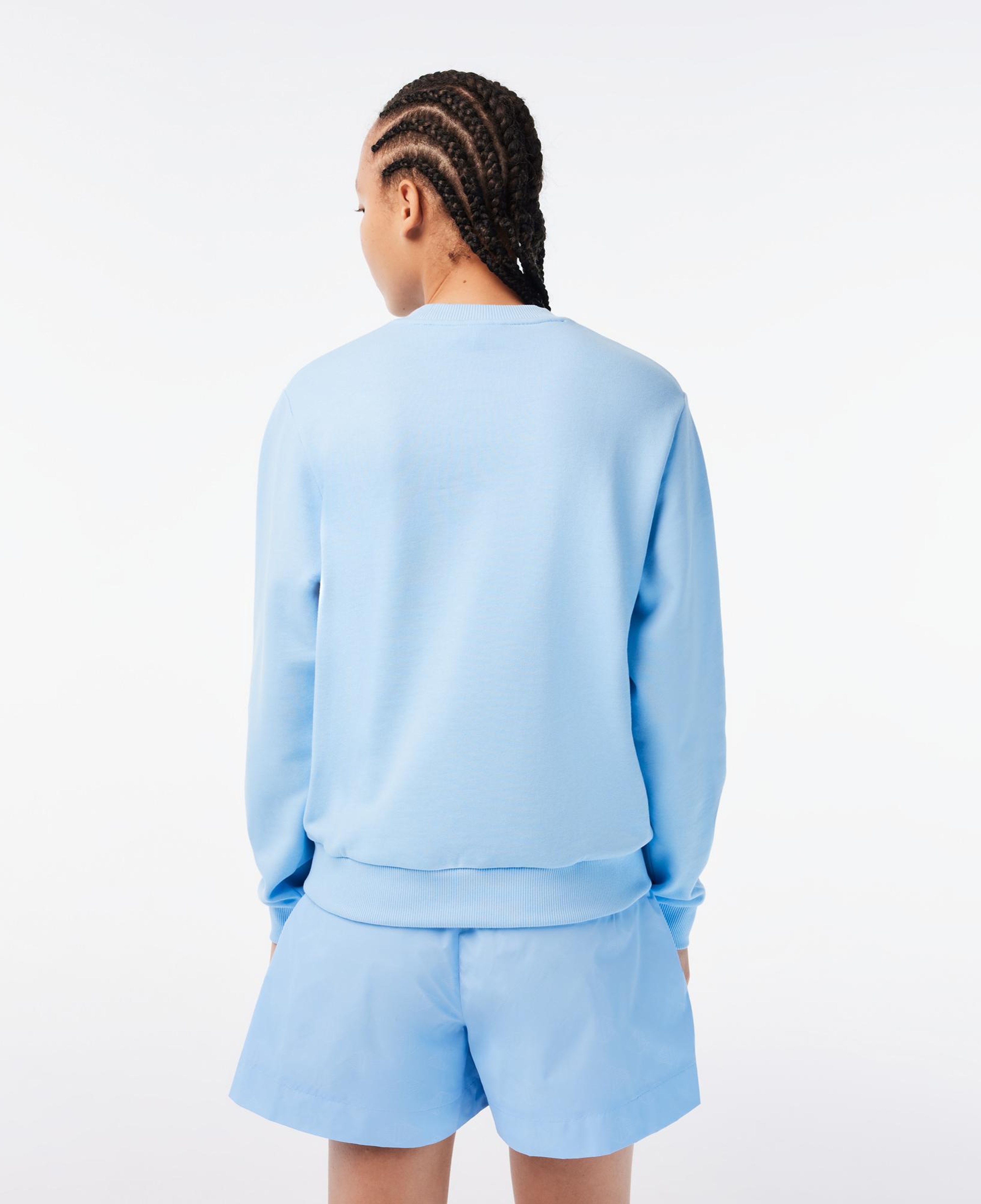 Netflix Kadın Loose Fit Bisiklet Yaka Baskılı Açık Mavi Sweatshirt